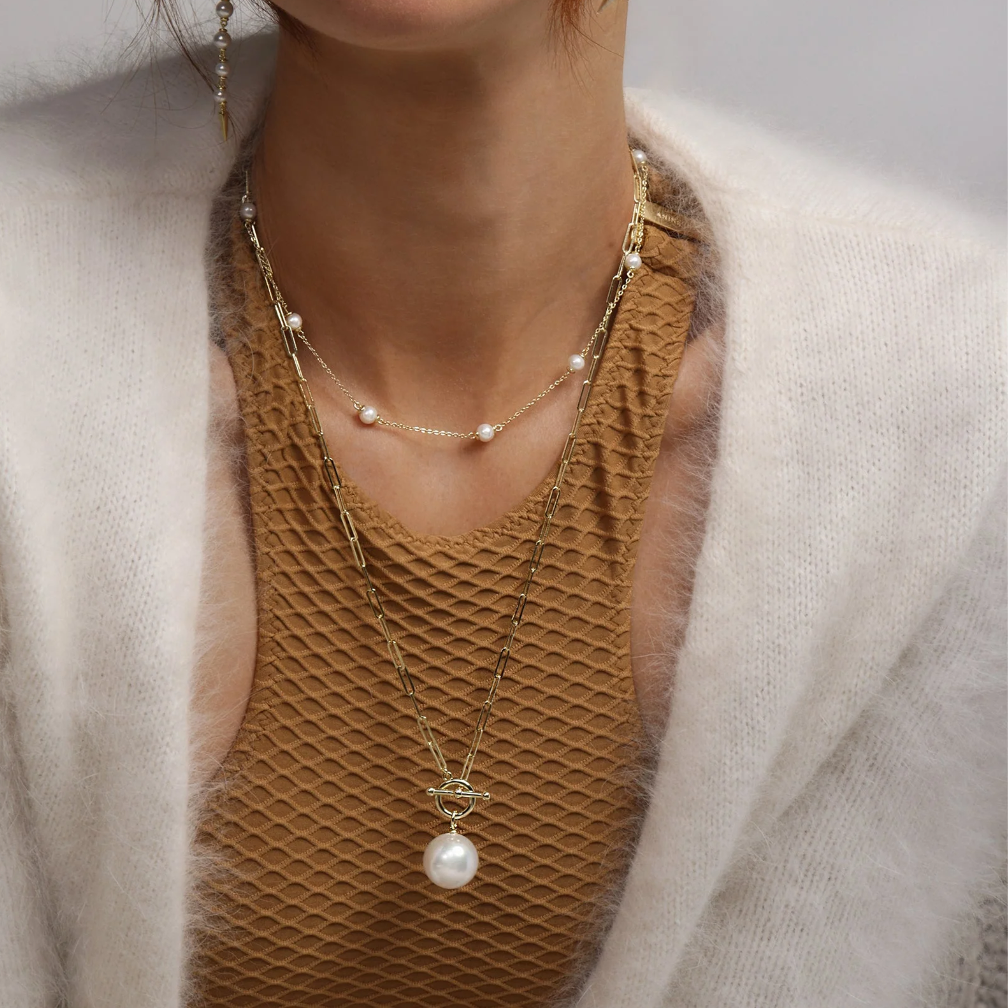 Perfect Pearl Infinity Necklace