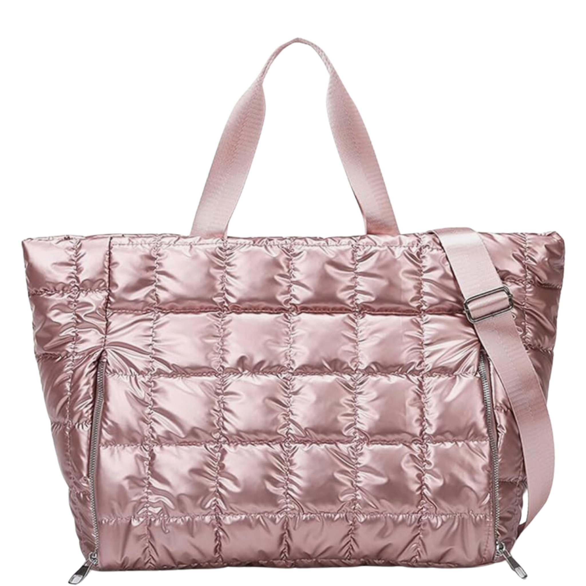 Quilted yoga/ travel puffer tote - Let's Bag It