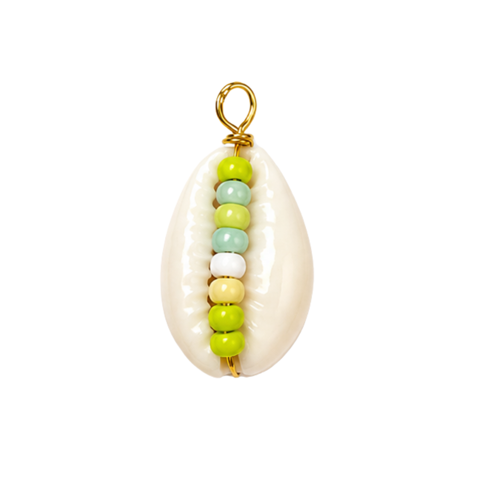 Colorful Beaded Shell Charms
