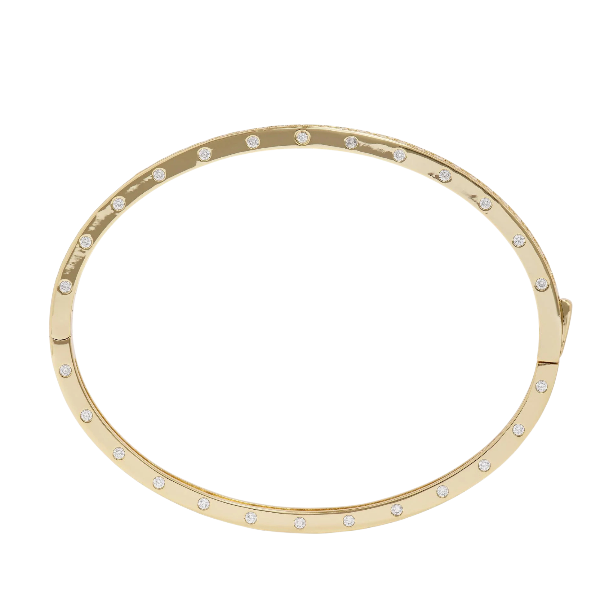 Melinda Maria Ashley Pavé Cuff bracelet with 4mm gold band and white diamonettes, stylish jewelry accessory.