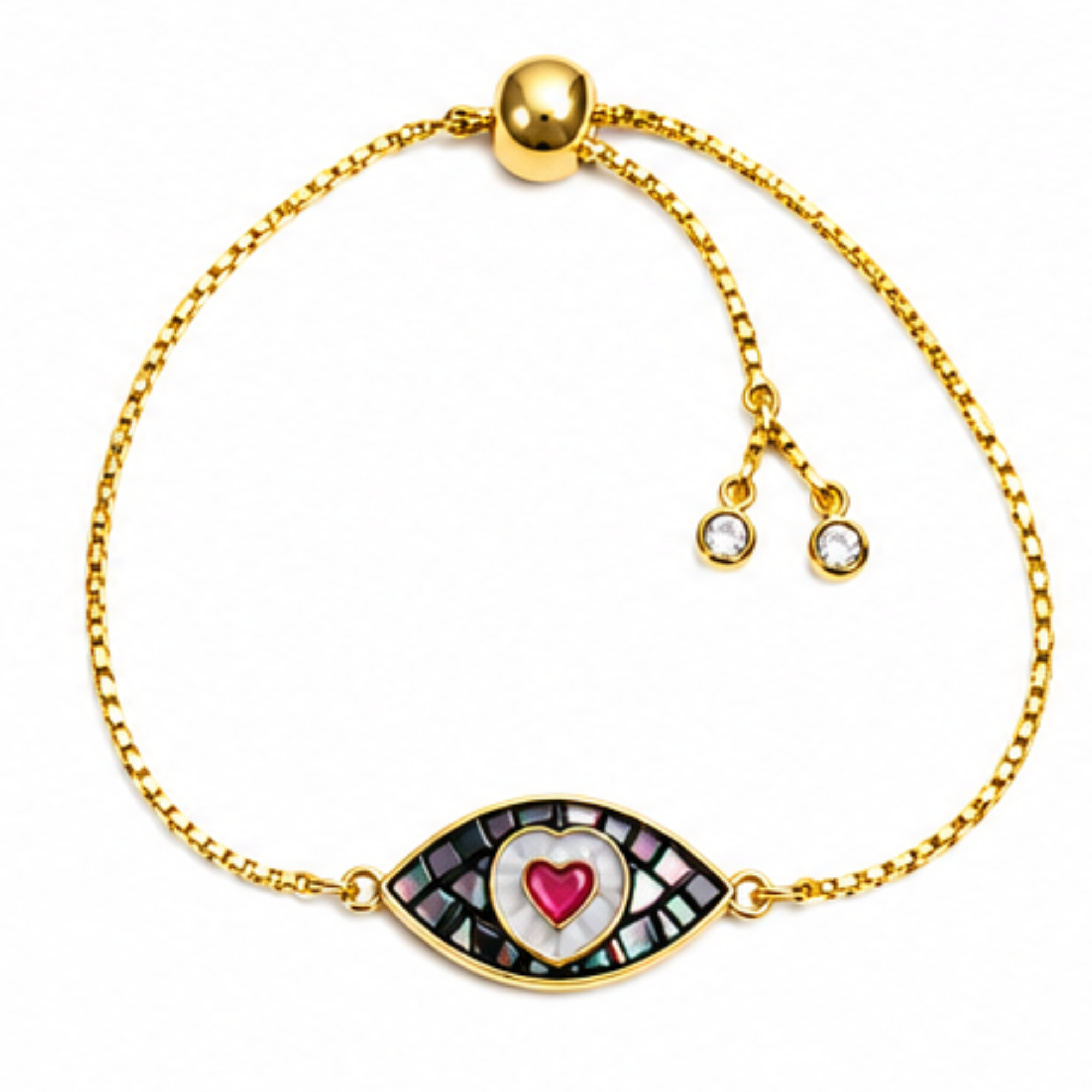 Mosaic Evil Eye Pull Bracelet