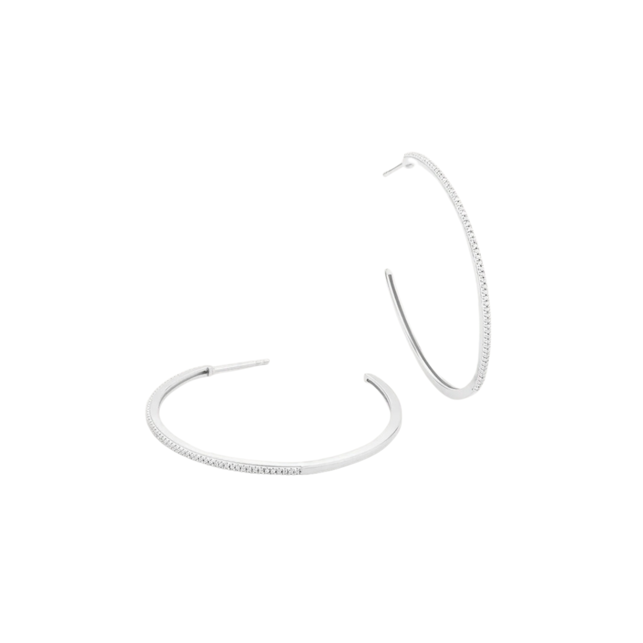 Sterling silver hoop earrings from ella stein, featuring a sleek design and polished finish, perfect for any occasion.