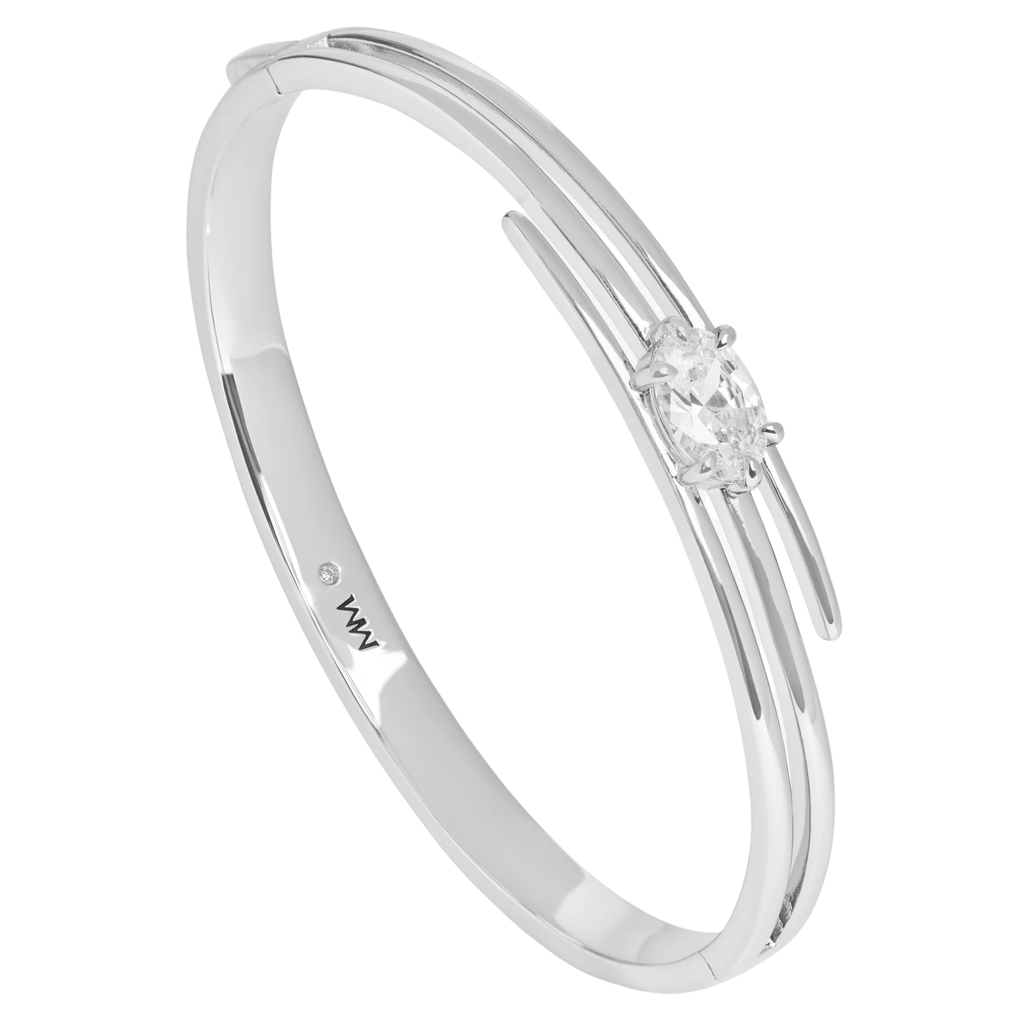 Melinda Maria She's On Point Lasso Cuff bracelet featuring a sleek gold-tone design with a lasso-style motif.
