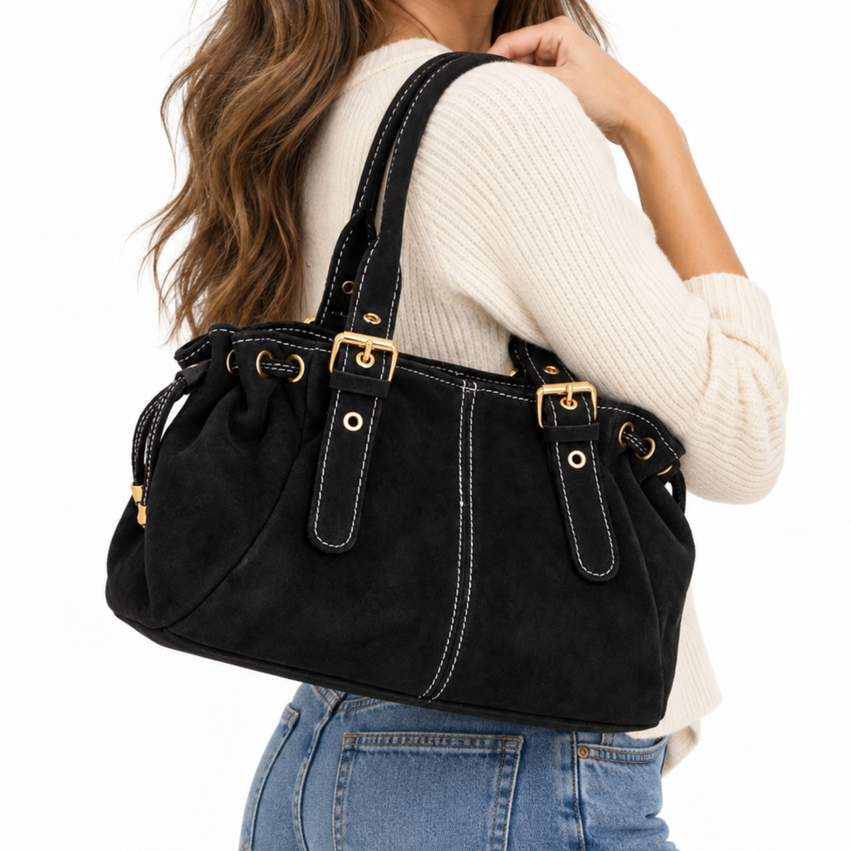 The Mini Sloane Slouchy Suede Satchel