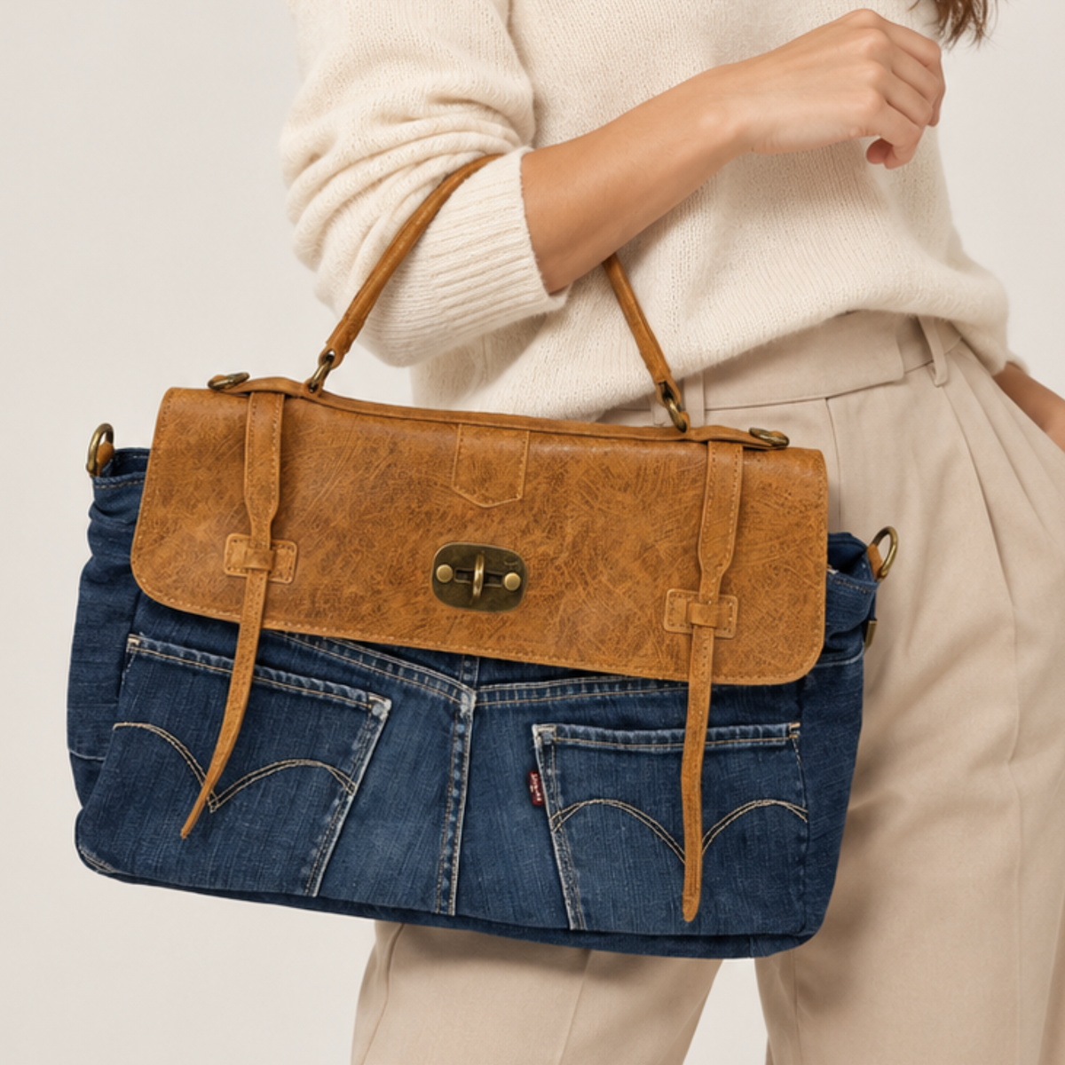 The Stevie Denim Satchel