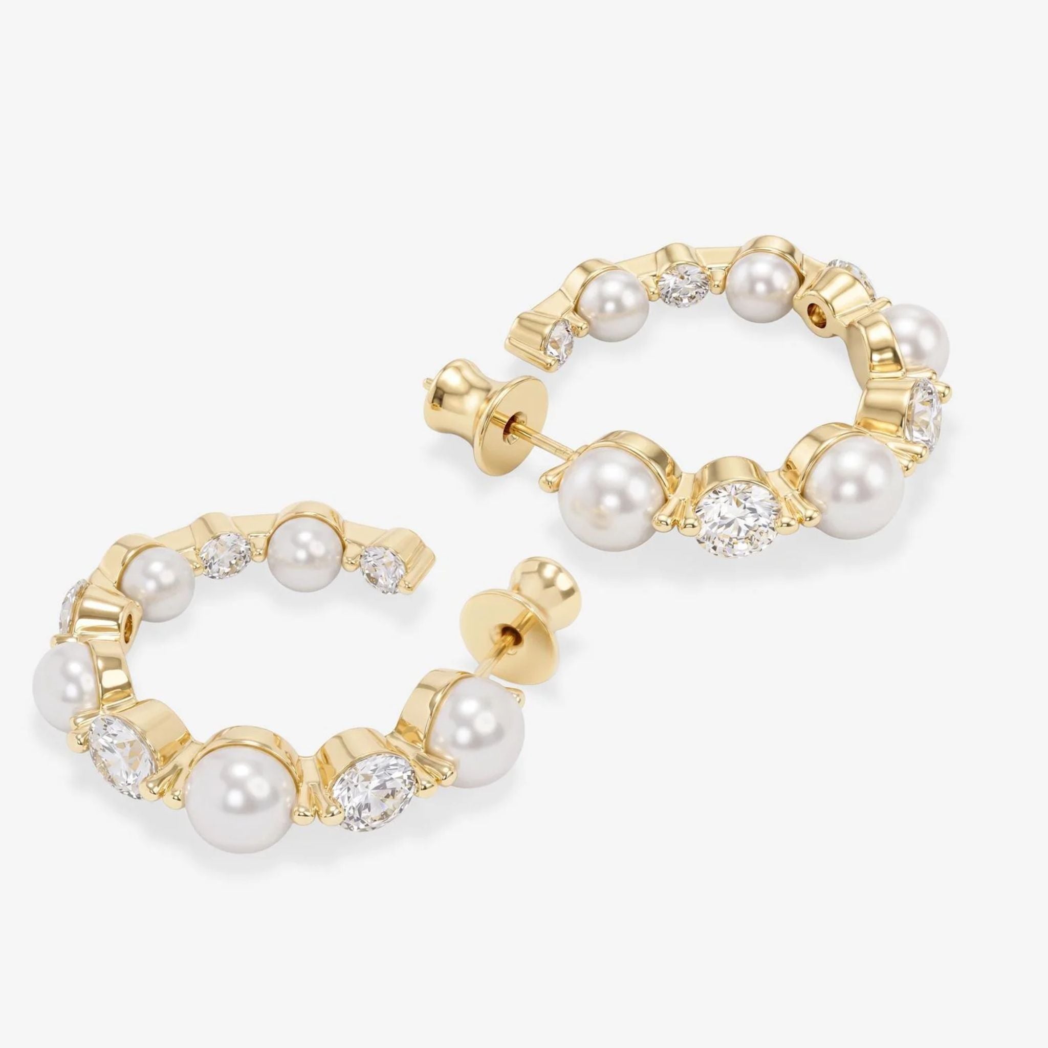 She's an Icon Pearl Hoops 1"