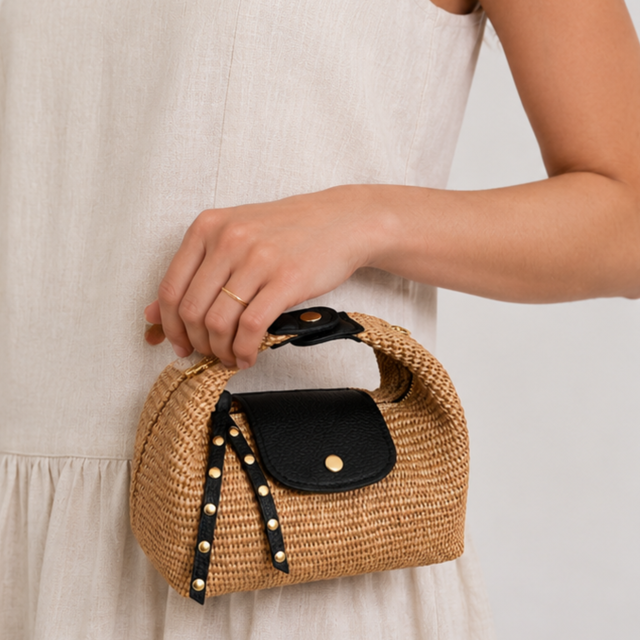 Private label Jade raffia crossbody bag with woven texture and adjustable strap, stylish accessory for casual and summer outfits.
