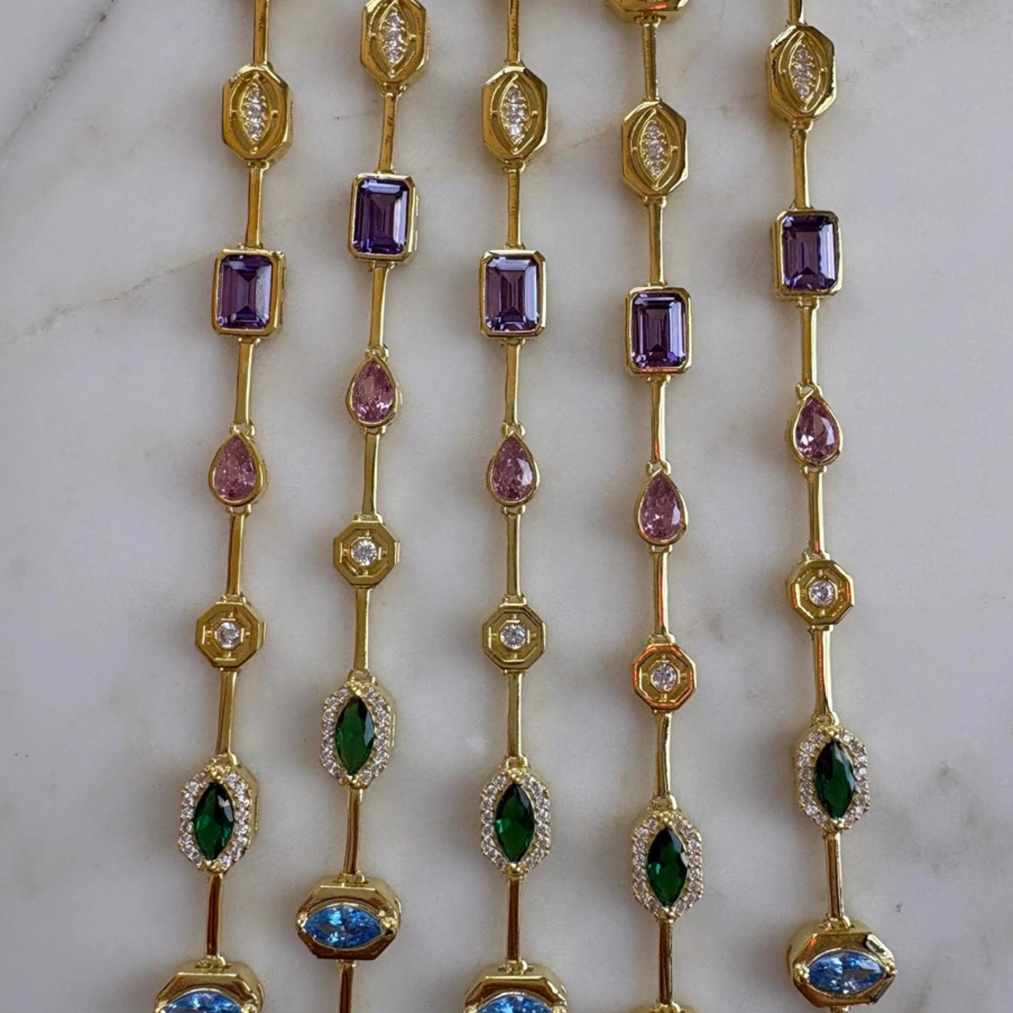 Colored Gem Bracelet