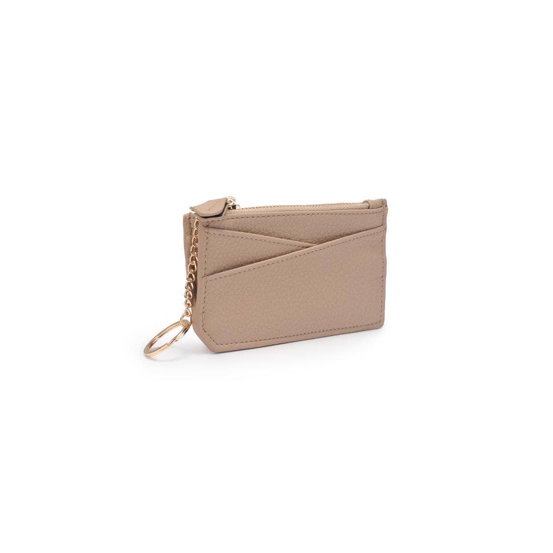 Urban Expressions Adriana card holder in black leather, featuring multiple card slots and sleek design.