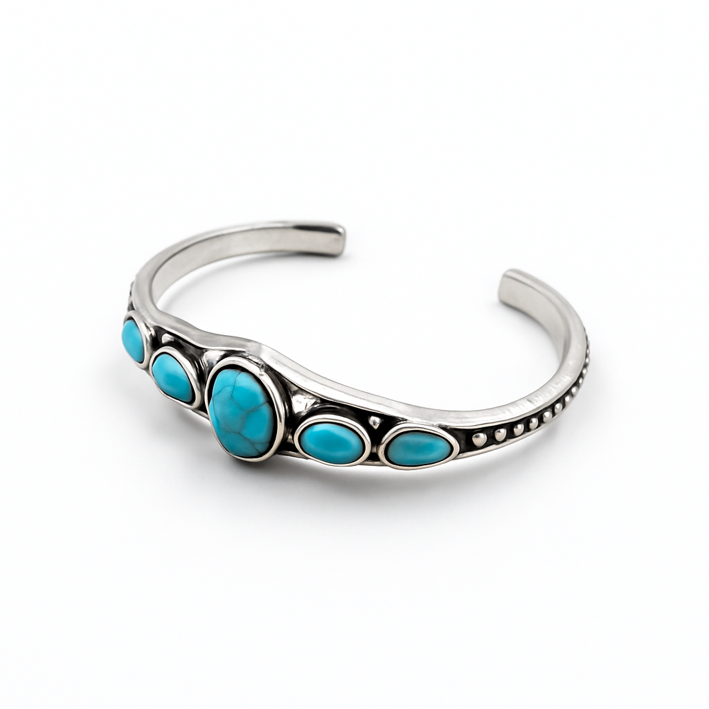 Vintage Water Drop Turquoise Cuff Bracelet