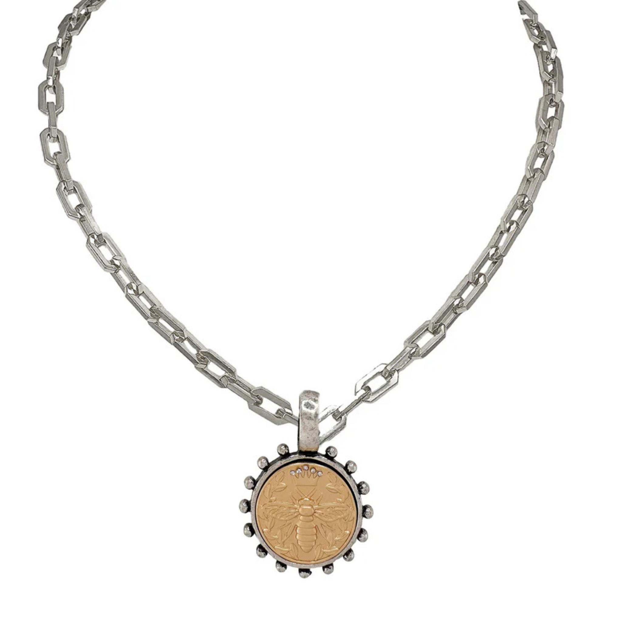 Dakota Queen Bee Coin Necklace - Let's Bag It