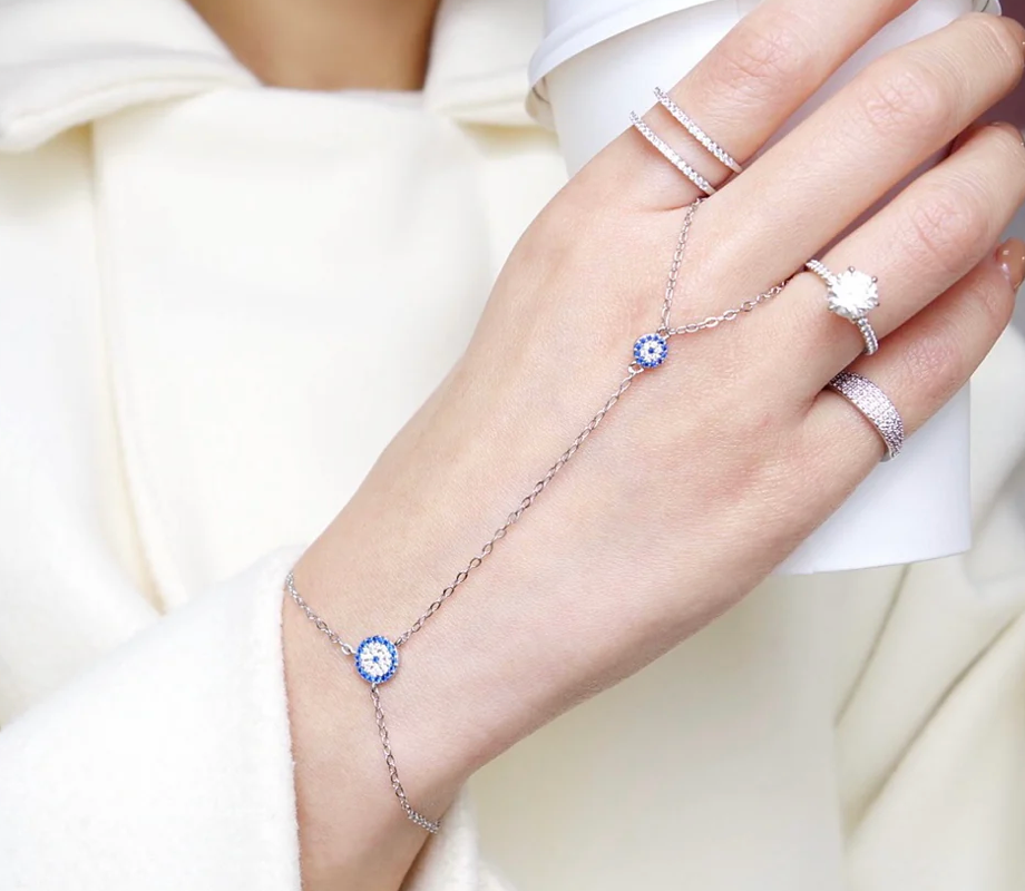 Evil Eye Hand Chain bracelet - Let's Bag It