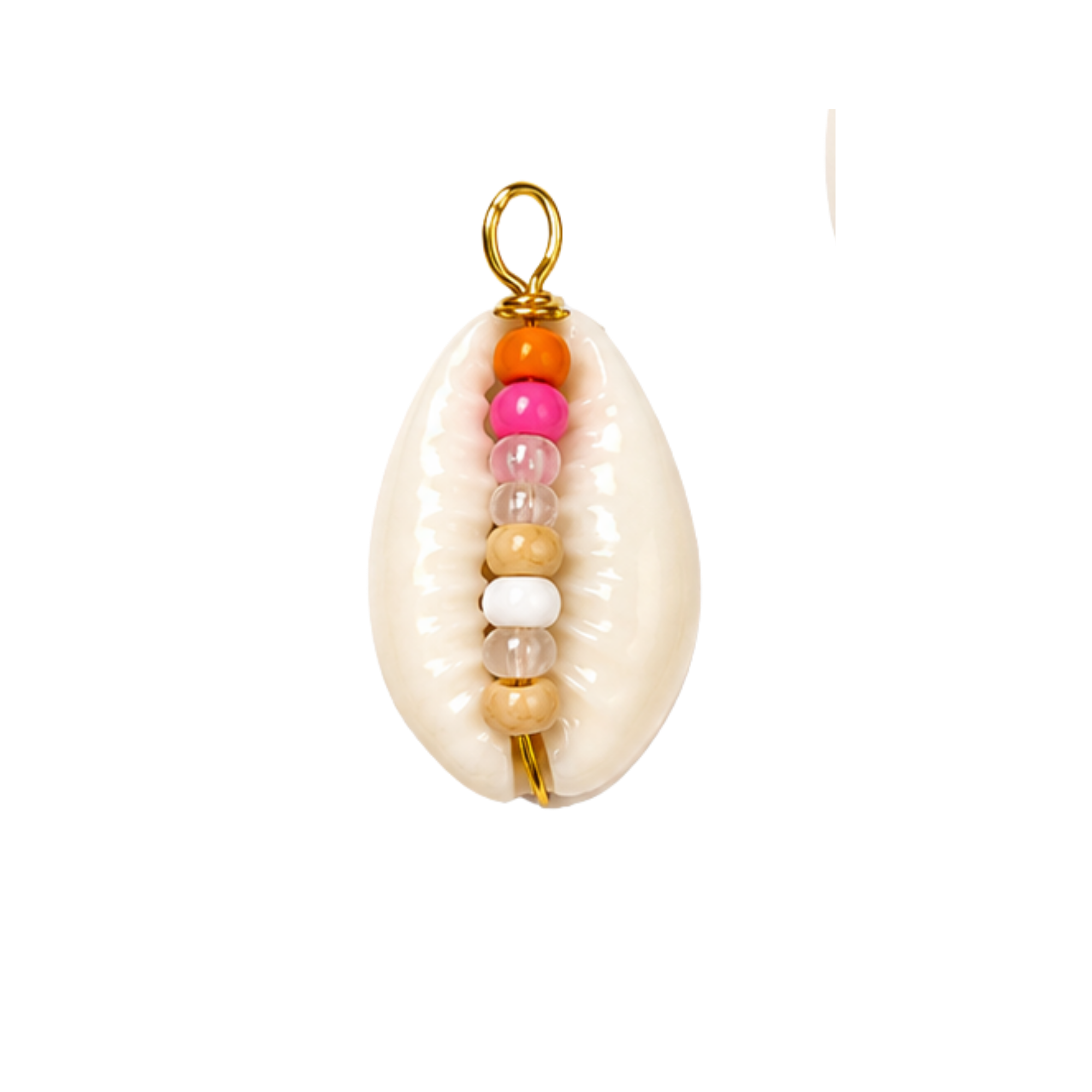 Colorful Beaded Shell Charms