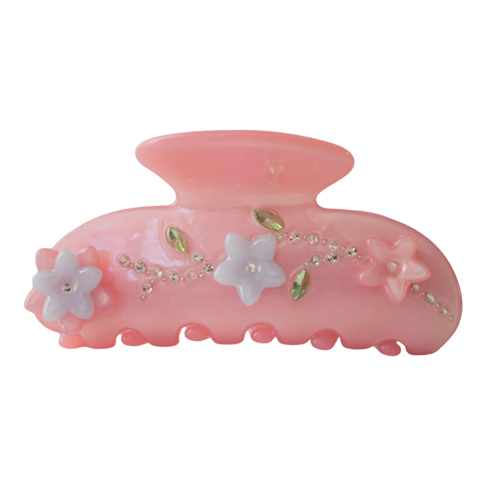 Rhinestone 3D Flower Clip