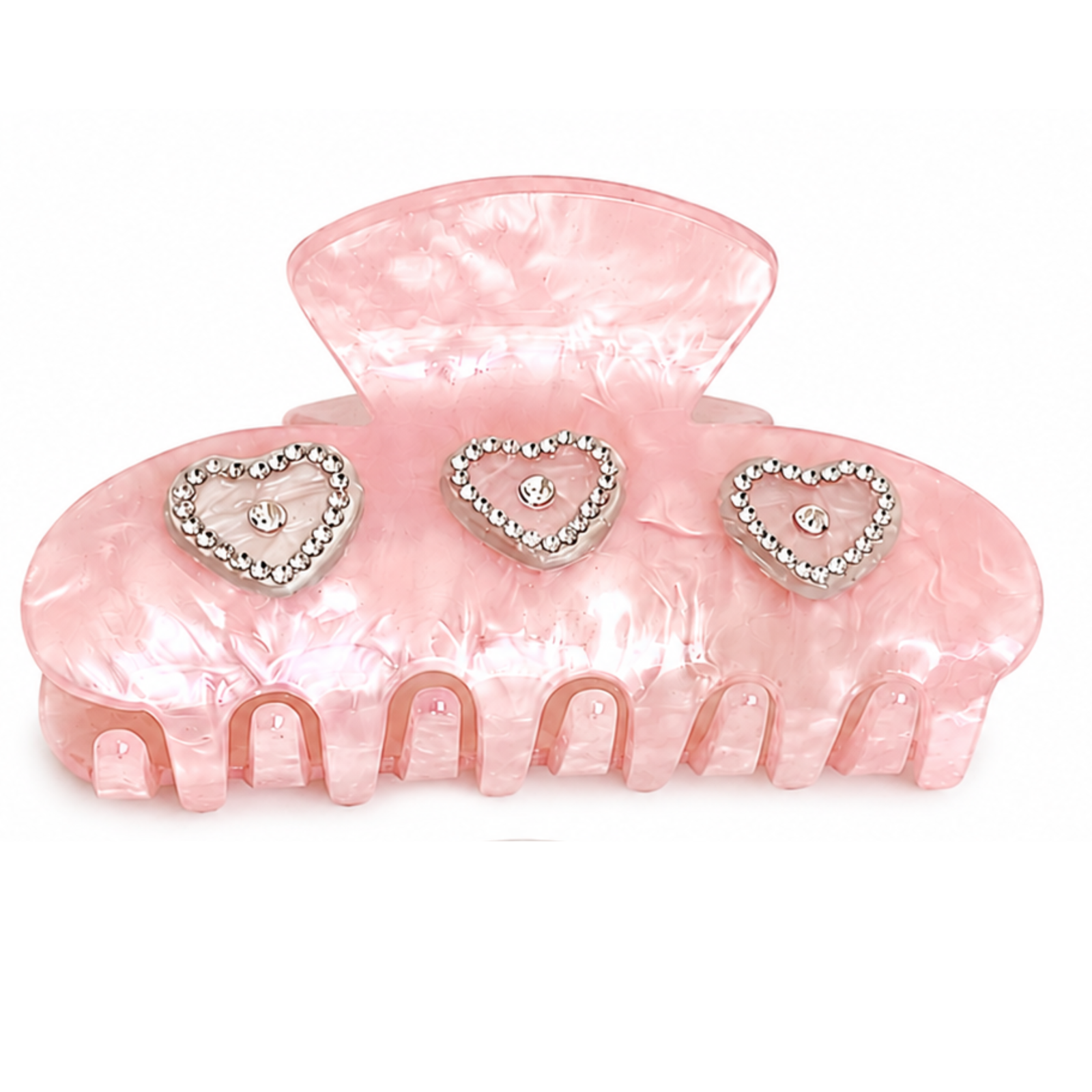 Sweet Heart Rhinestone Acetate Hairclip