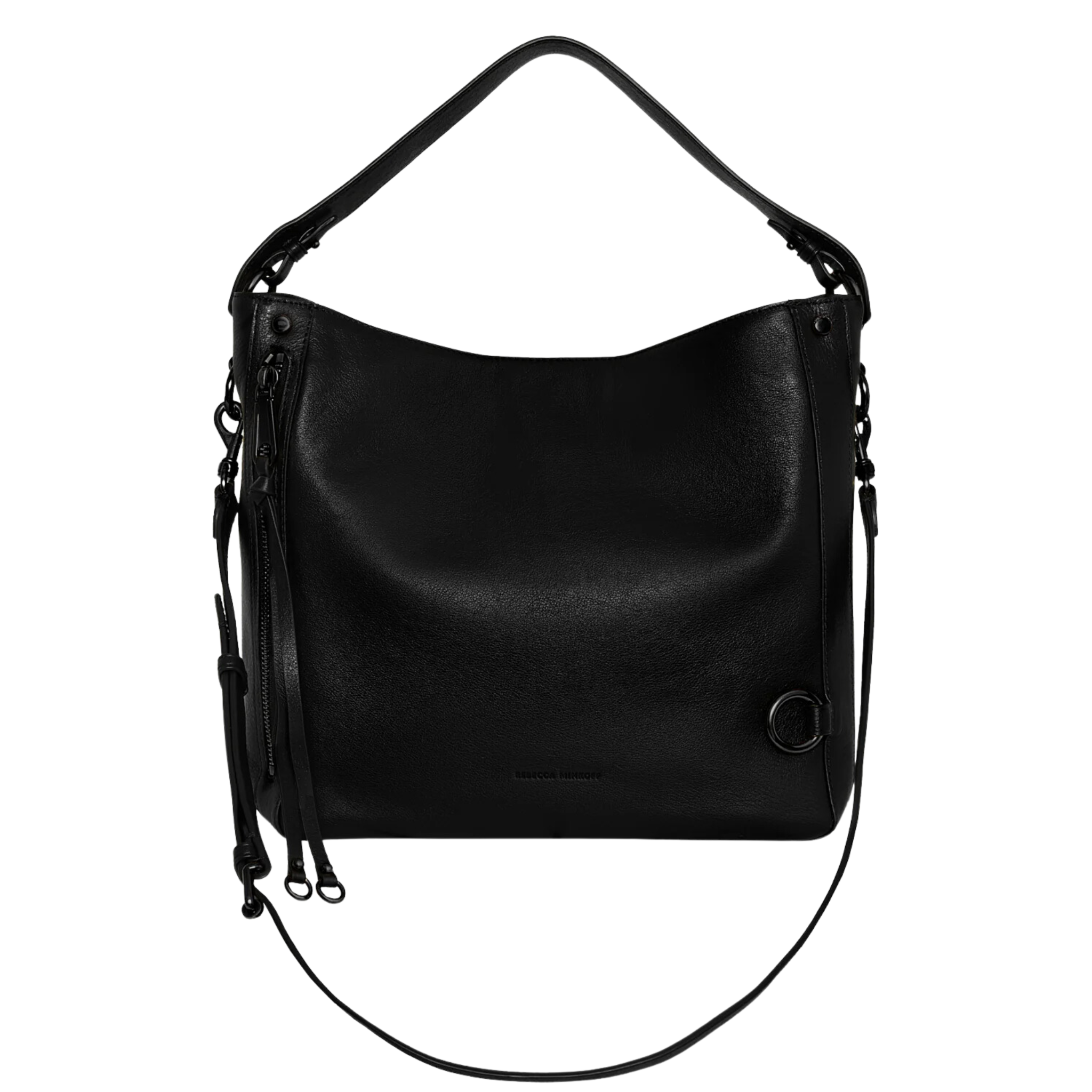 Rebecca Minkoff M.A.B hobo bag in soft leather, featuring a slouchy silhouette and adjustable shoulder strap.
