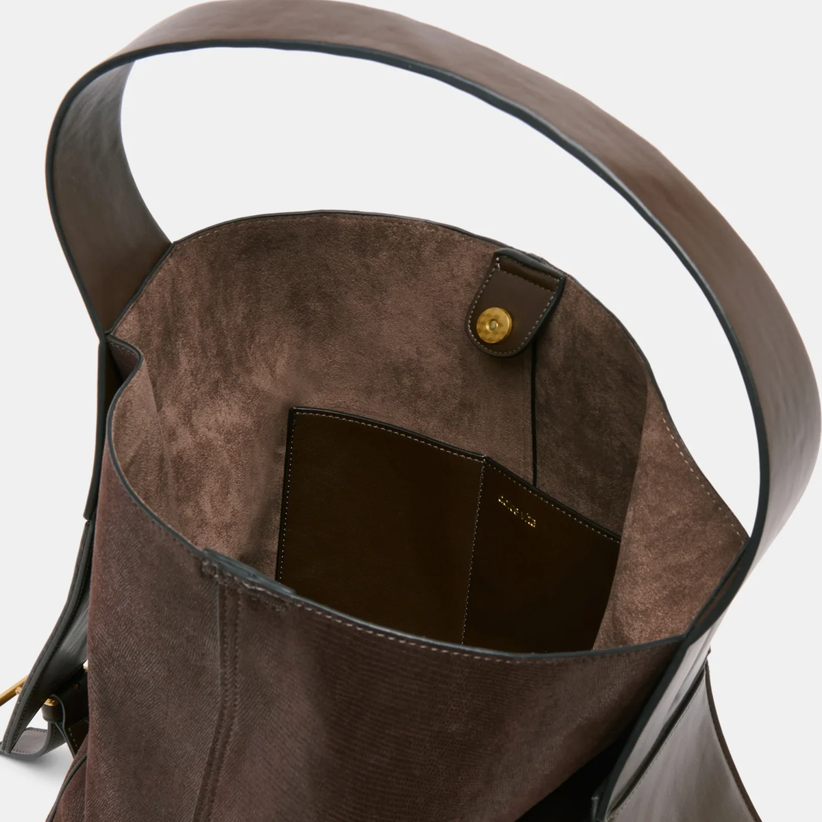 Dolce Vita Arden large chocolate shoulder tote bag with sturdy handles and spacious interior for everyday use.