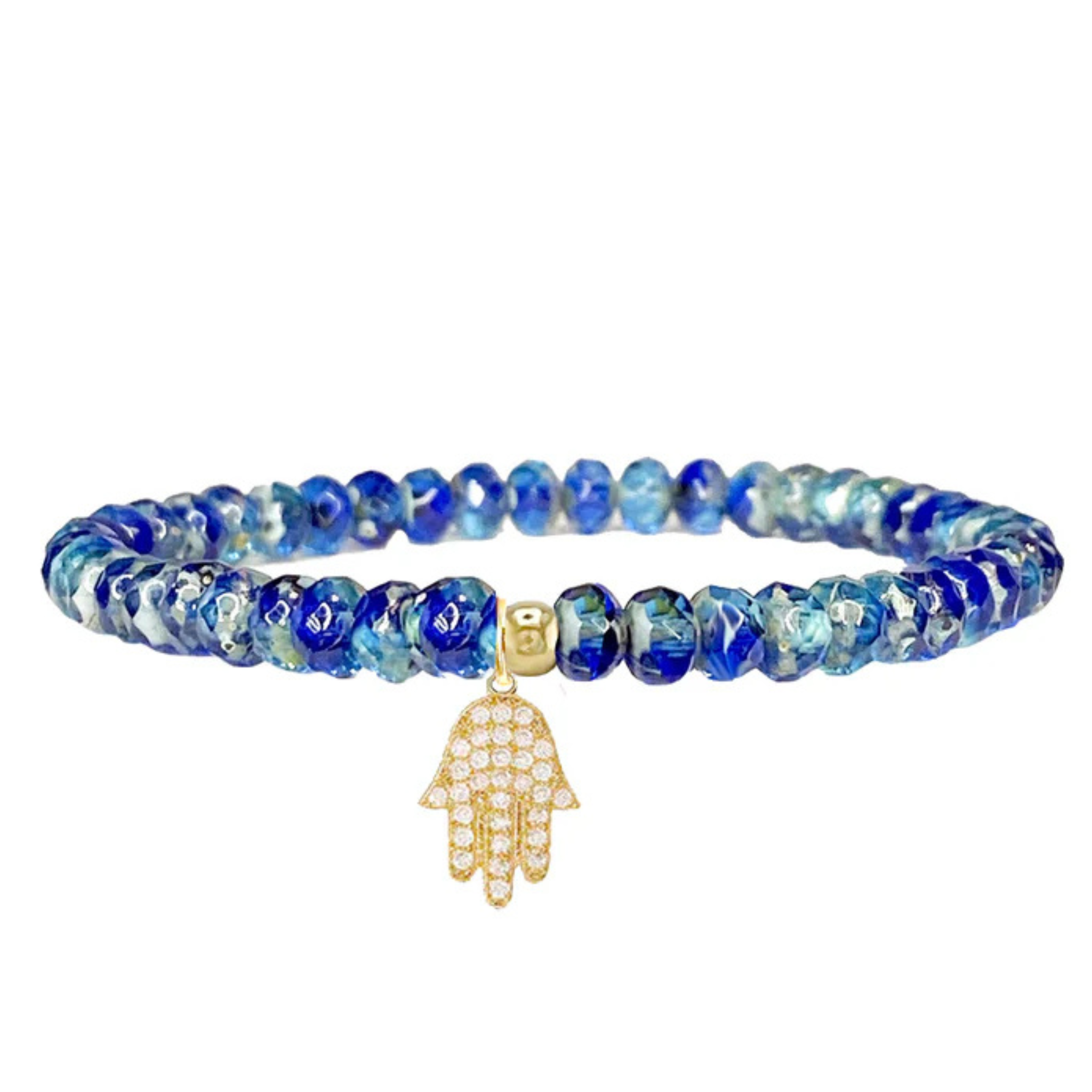 Harper Star Of David protection crystal bracelets by Love Lisa, showcasing delicate beads and a symbolic charm.