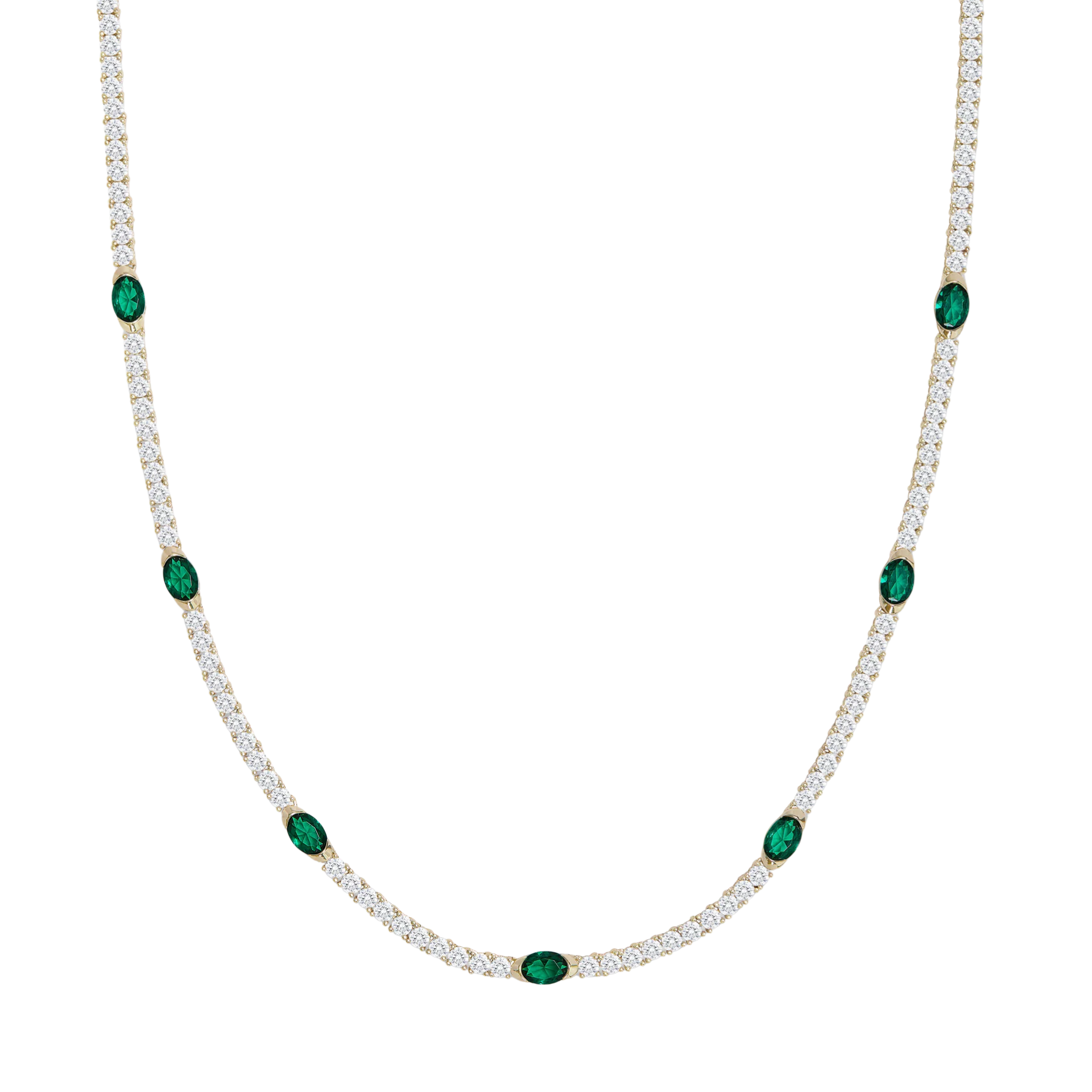 Melinda Maria Maven Tennis Necklace 3mm in silver, 16-inch length, showcasing a sleek, elegant chain design.