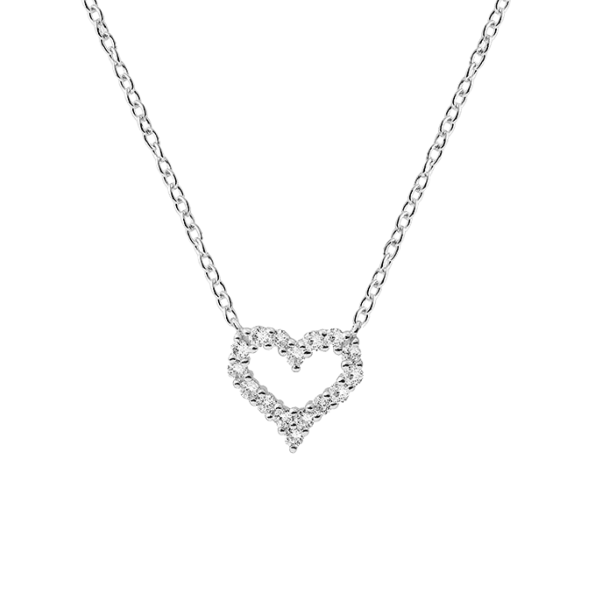 Mini Sterling Silver Heart Necklace - N1833GS