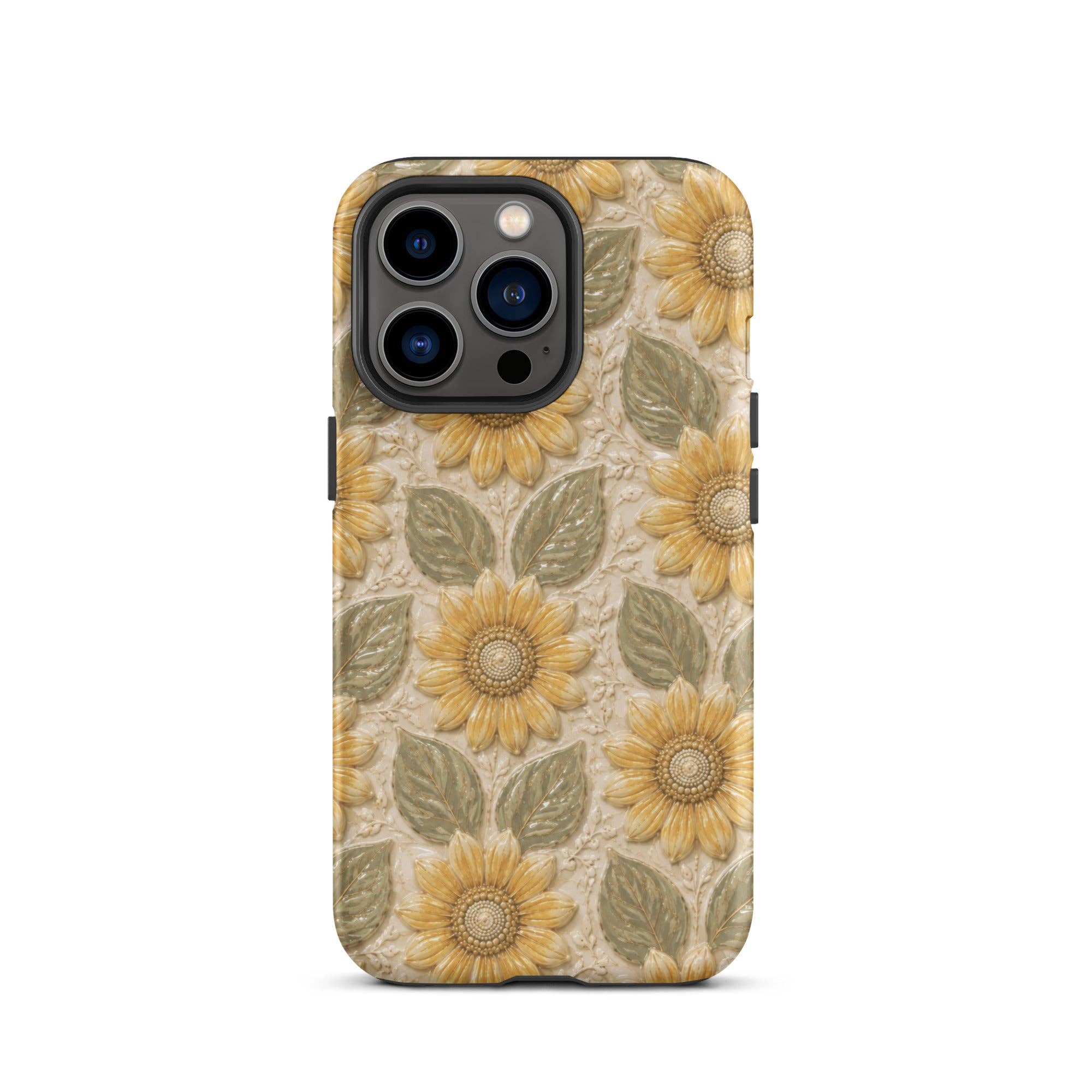 Green Tan Honey Flowers iPhone Case - Lets Bag it x Kiaras Creative
