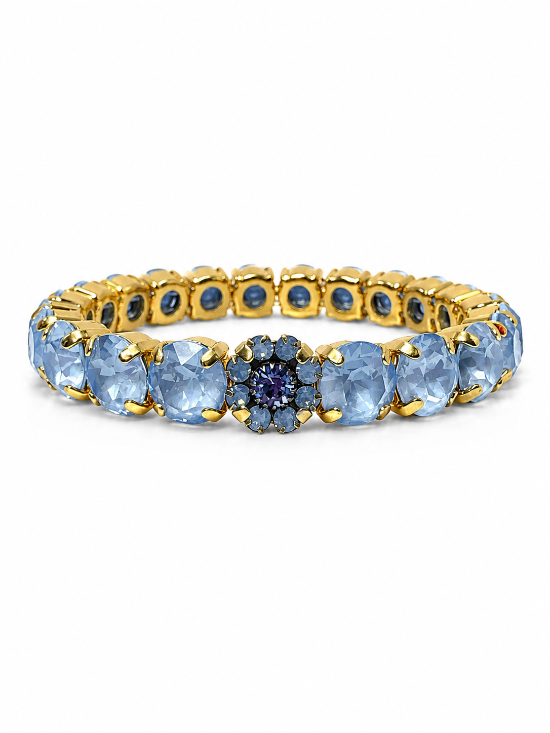 Private label Duchess Crystal Stretch Bracelet with 8.55mm faceted crystal beads, stylish and elegant jewelry accessory.