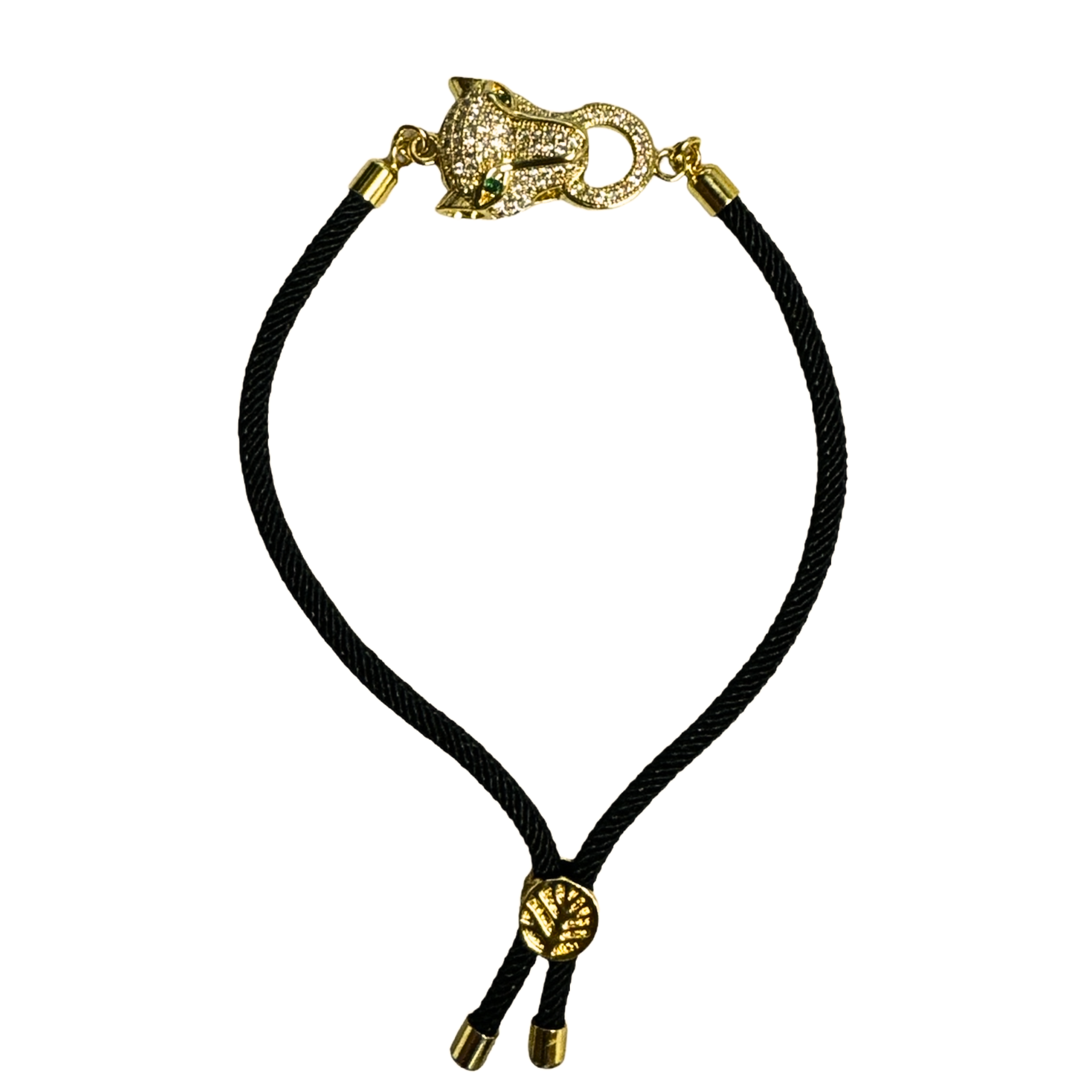 Brenda Perruzza Jewelry rope pulley bracelet featuring woven cord and adjustable sliding pulley clasp on a neutral background