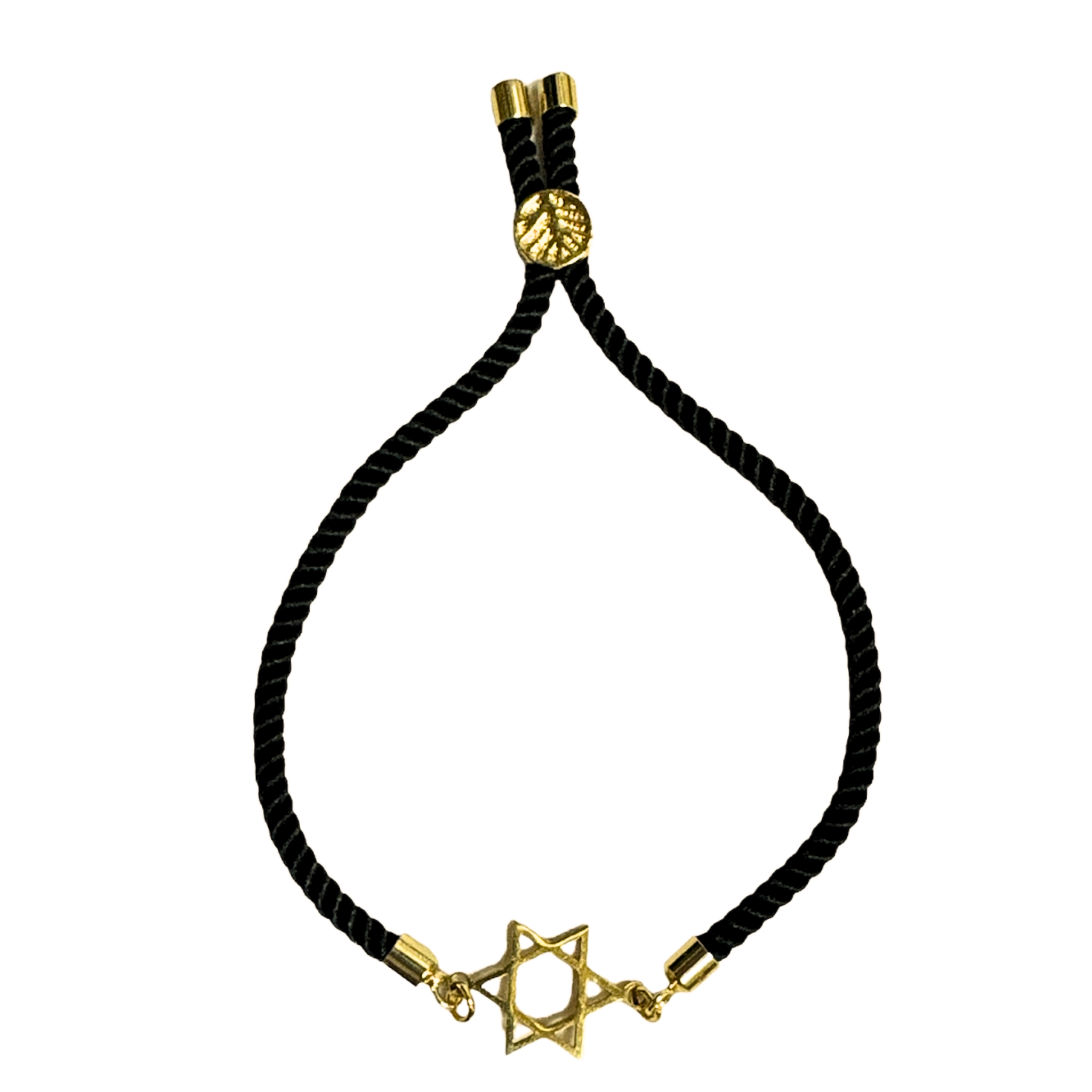Brenda Perruzza Jewelry rope pulley bracelet with adjustable cord and metal accents, stylish and casual accessory.