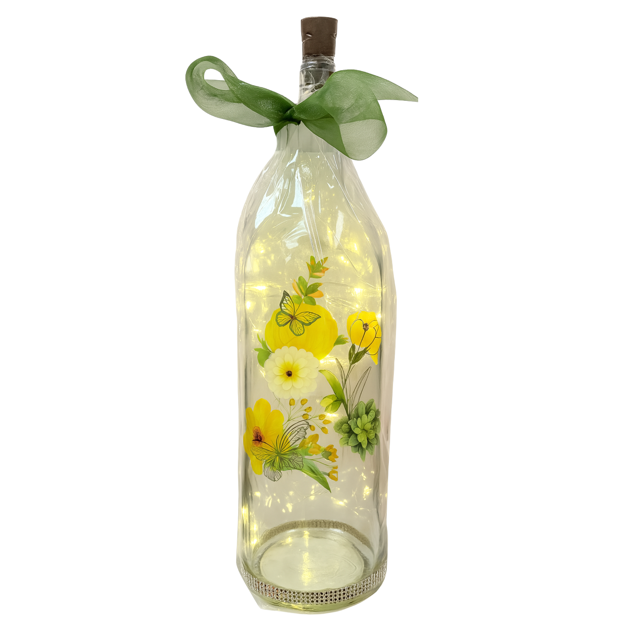 Colorful floral light-up travel bottle from private label with illuminated floral design, ideal for on-the-go hydration.