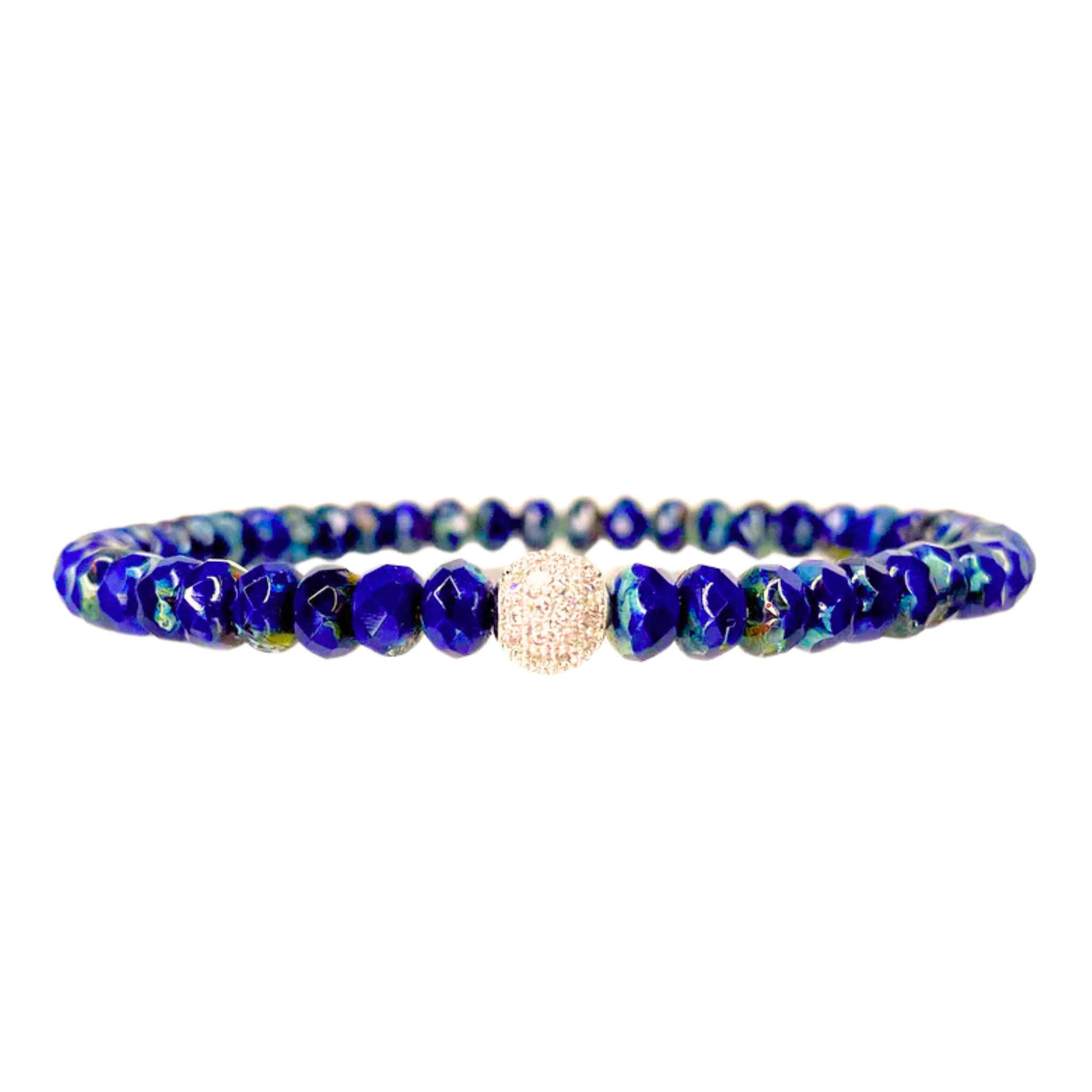Harper Star of David protection crystal bracelets by Love Lisa, featuring colorful beads and a silver star charm.