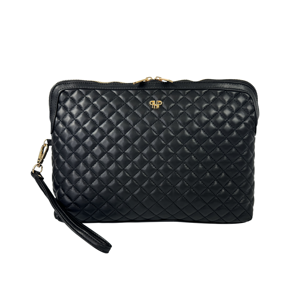 PurseN Litt Makeup Case in timeless quilted design, compact makeup bag with organized interior for cosmetics and beauty essentials.
