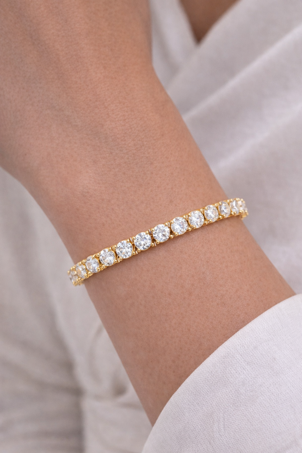 5mm gold tennis bracelet