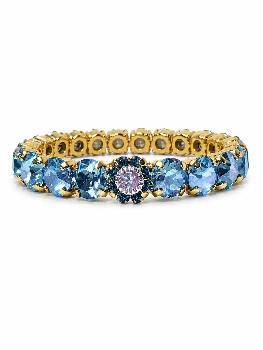 Private label Duchess Crystal Stretch Bracelet in 8.55mm with sparkling crystal beads and elastic fit.