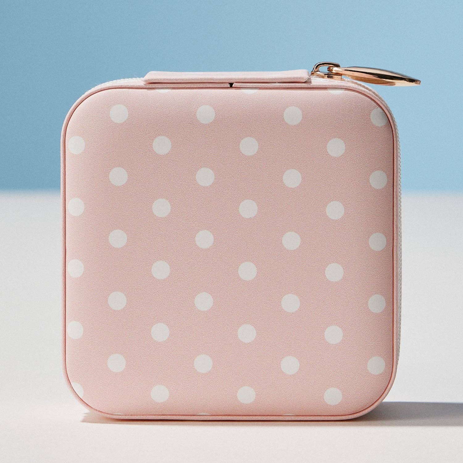 Polka Dot Travel Jewelry Case Organizer
