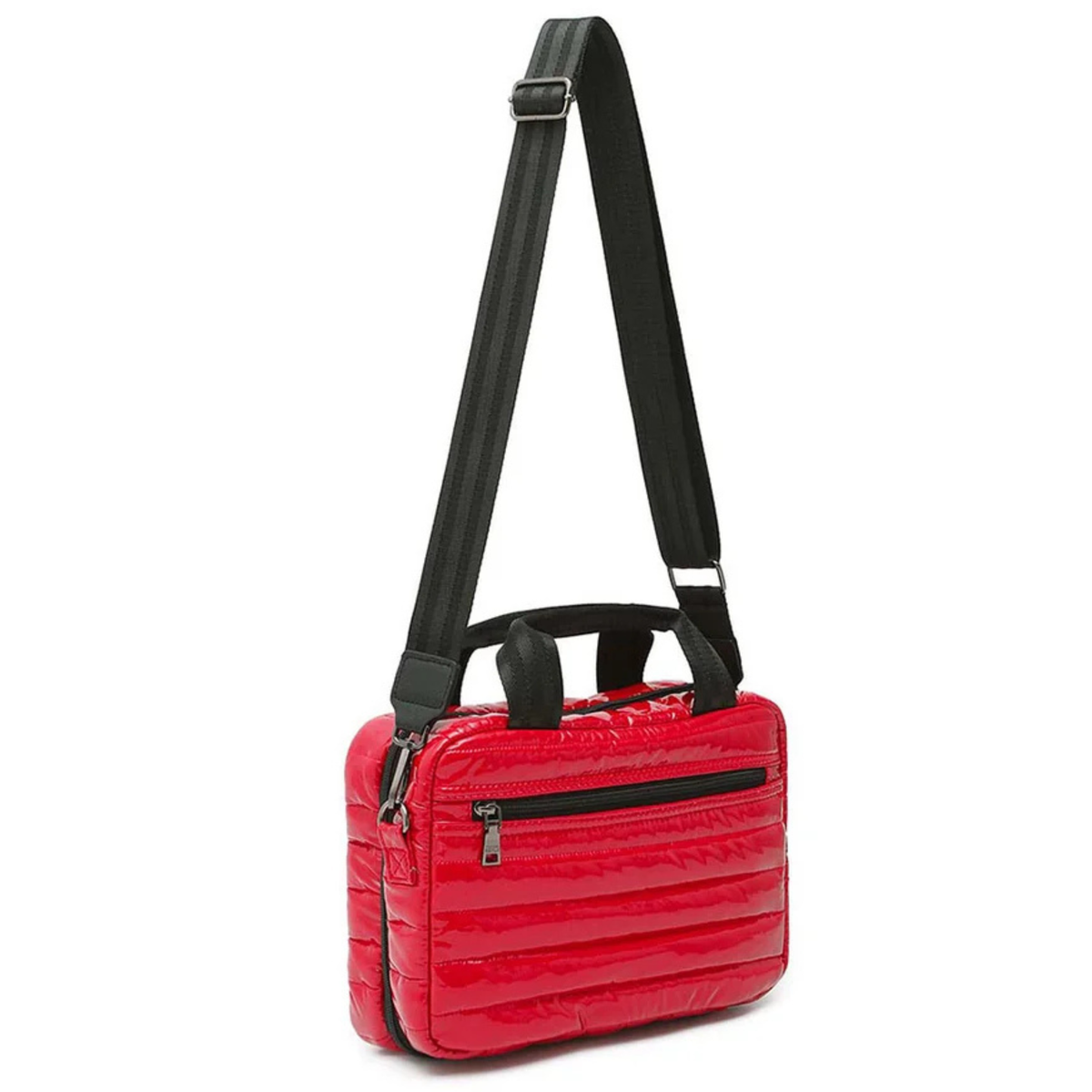 Think Royln Stowaway Toiletry Case showing compact black travel toiletry bag with zipper closure and handle for easy carrying.