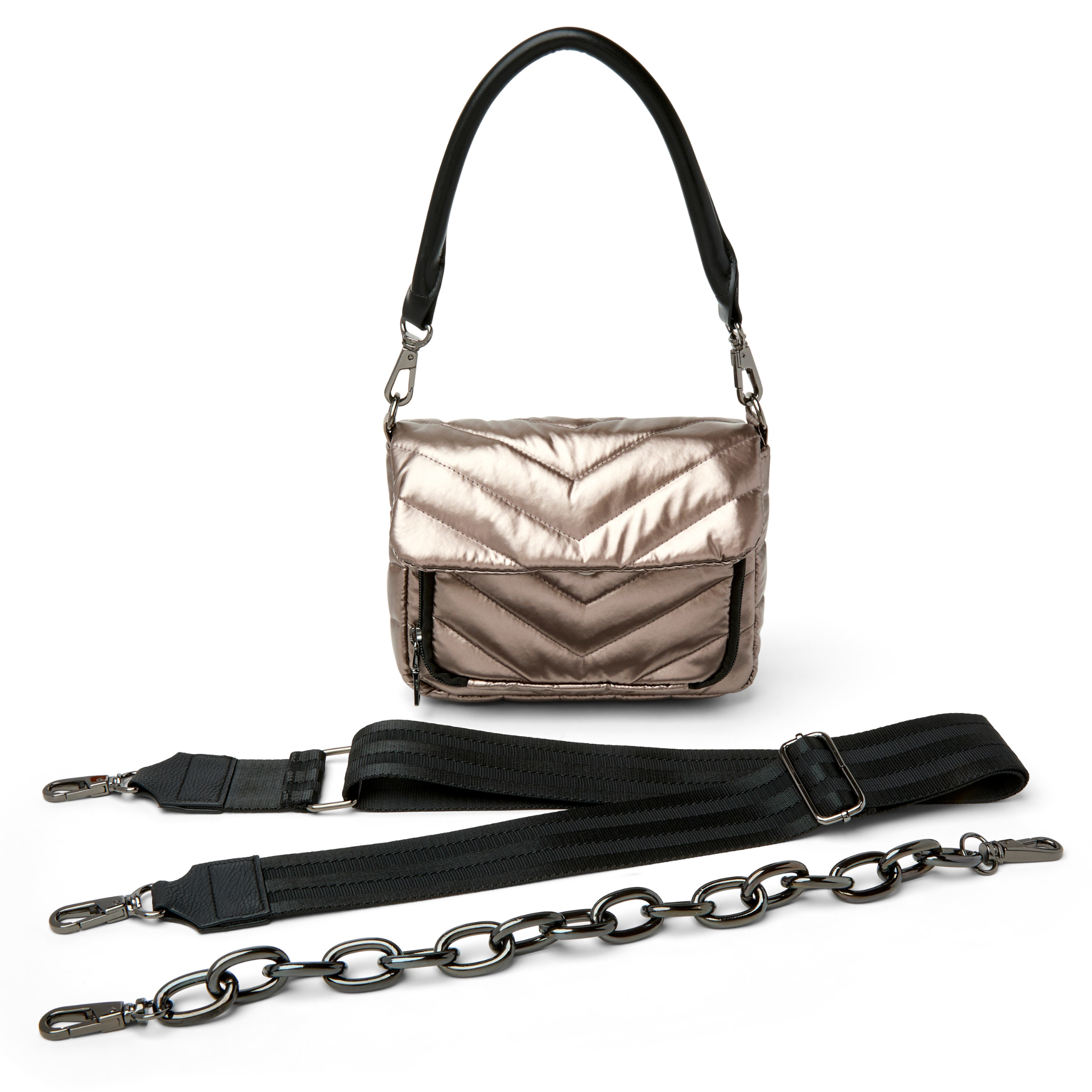 Mini Muse handbag by Think Royln, featuring a sleek design and vibrant color, perfect for stylish accessory storage.
