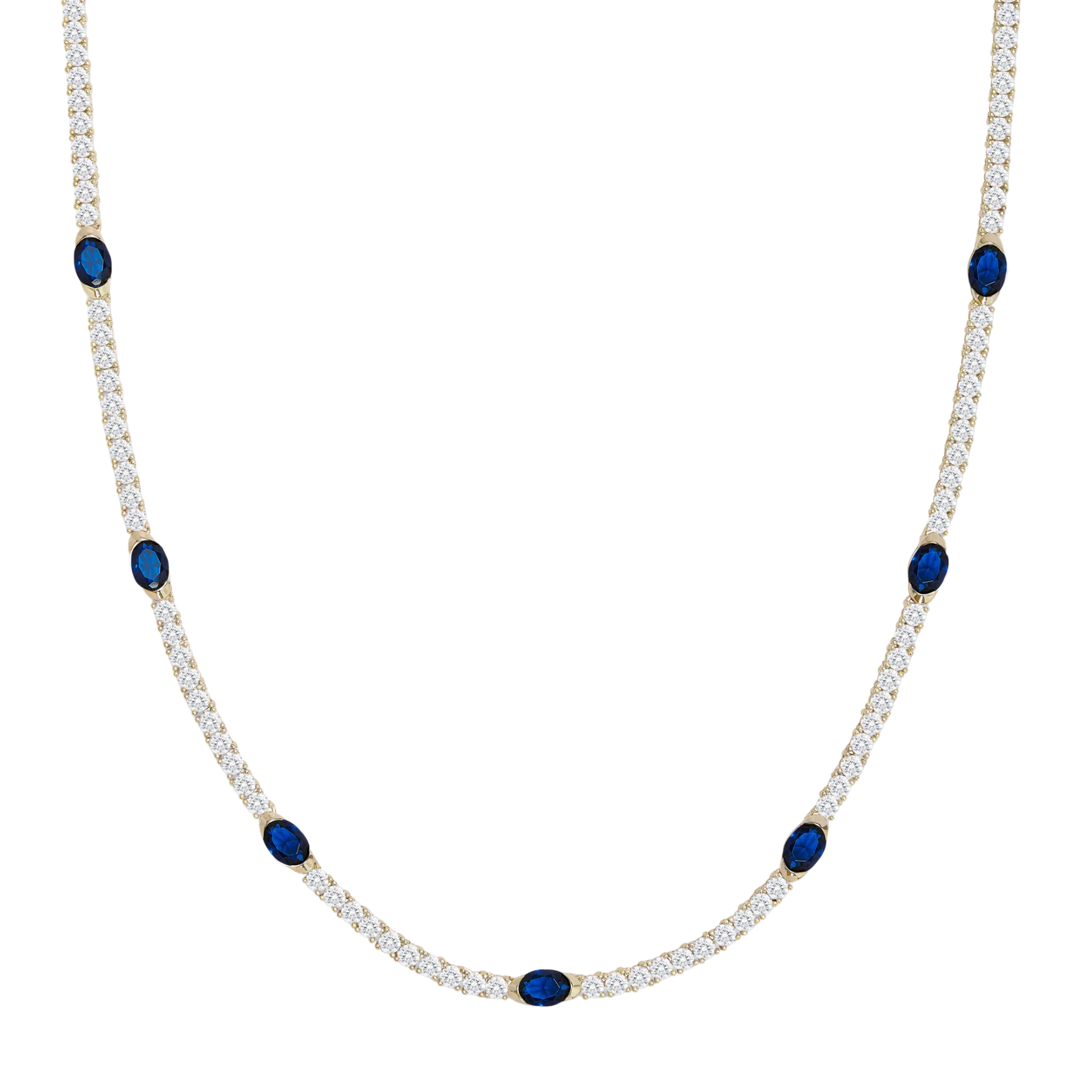 Melinda Maria Maven Tennis Necklace 3mm in silver, 16-inch length, featuring a sleek, elegant chain with small round links.