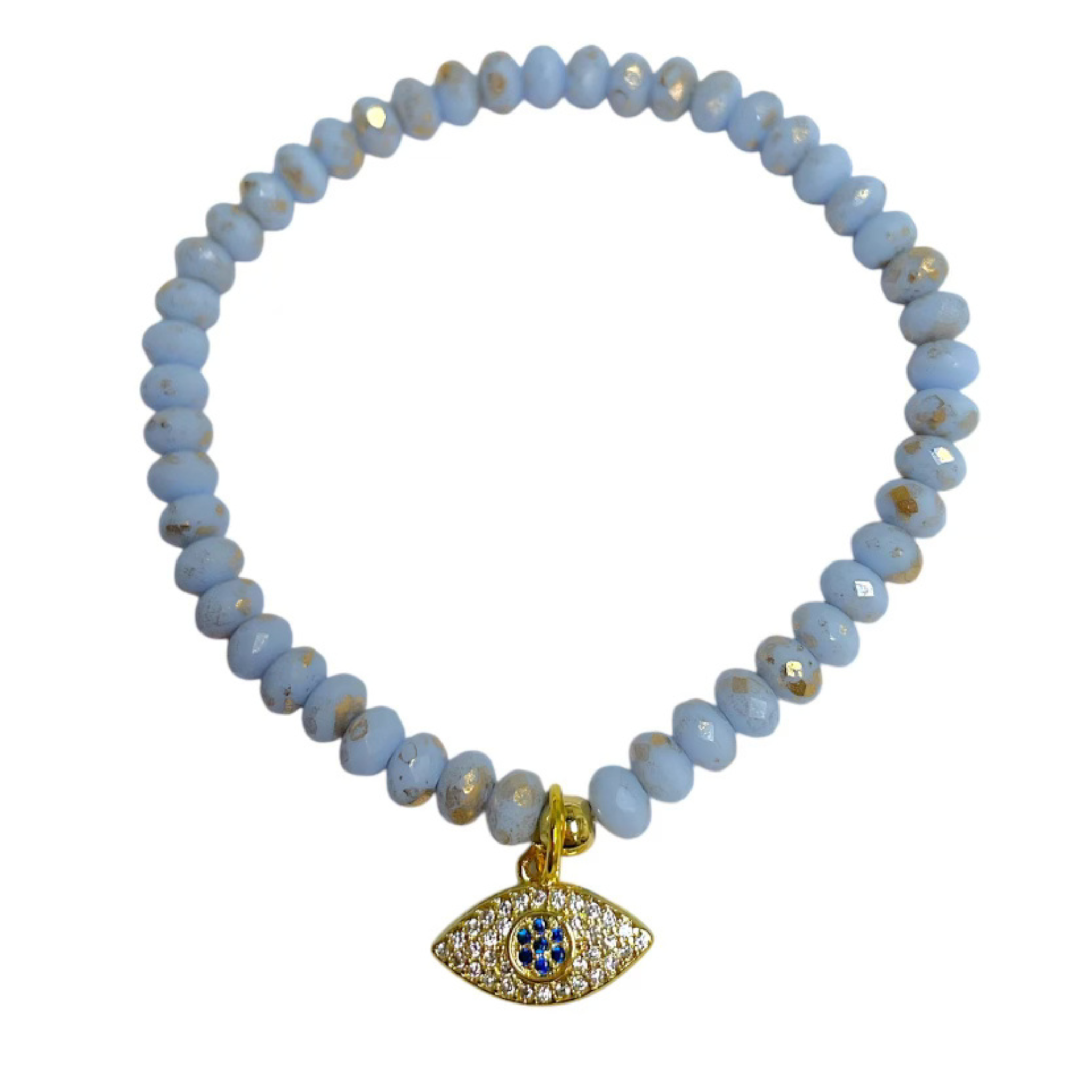Harper Star of David protection crystal bracelet by Love Lisa, featuring a delicate design with shimmering crystals.