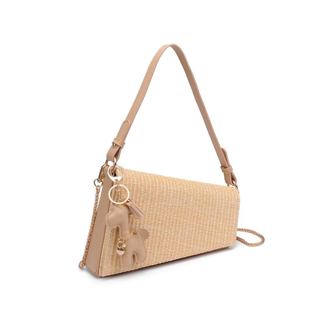 Urban Expressions Taylor Clutch in black leather with a sleek design and gold hardware, featuring a stylish clasp closure.