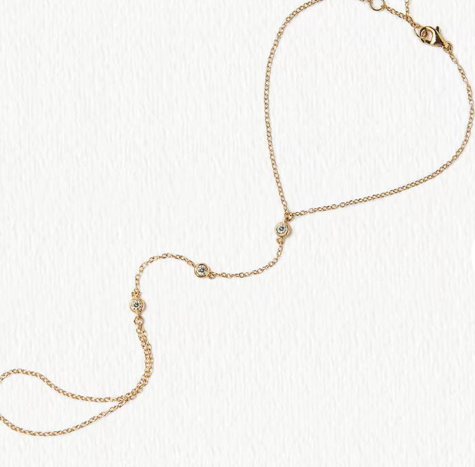 HoopLa 3-hand chain featuring steel, ring, and crystal bracelet design, showcasing intricate detailing and elegant style.