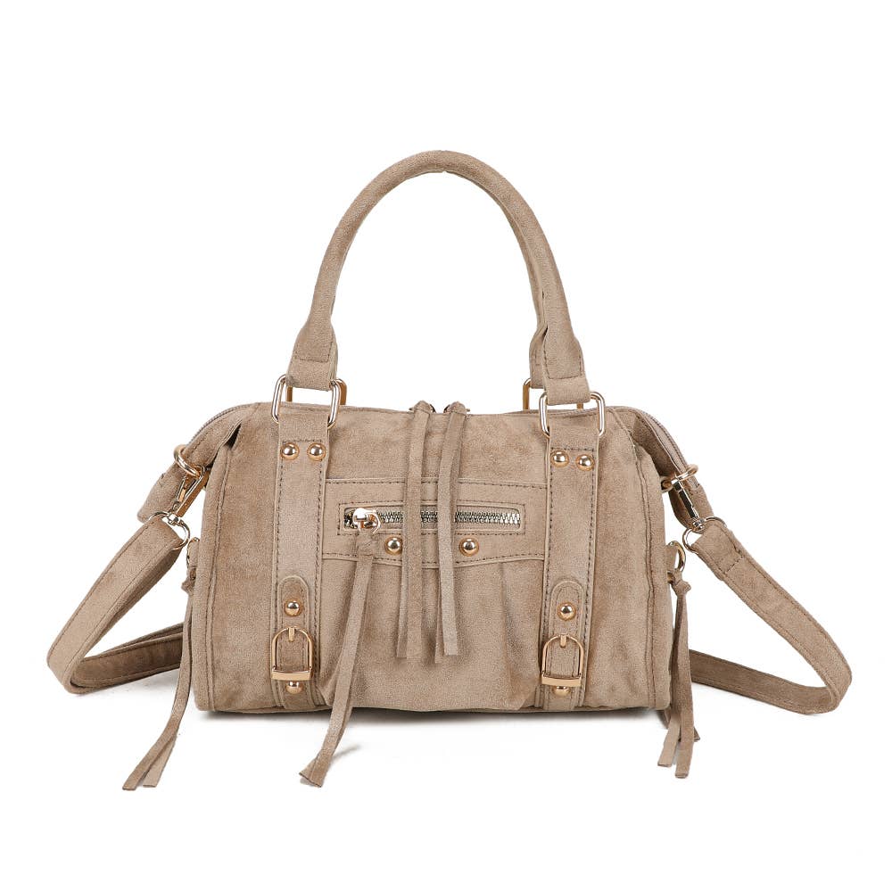 Skyla Small Golden Suede Crossbody