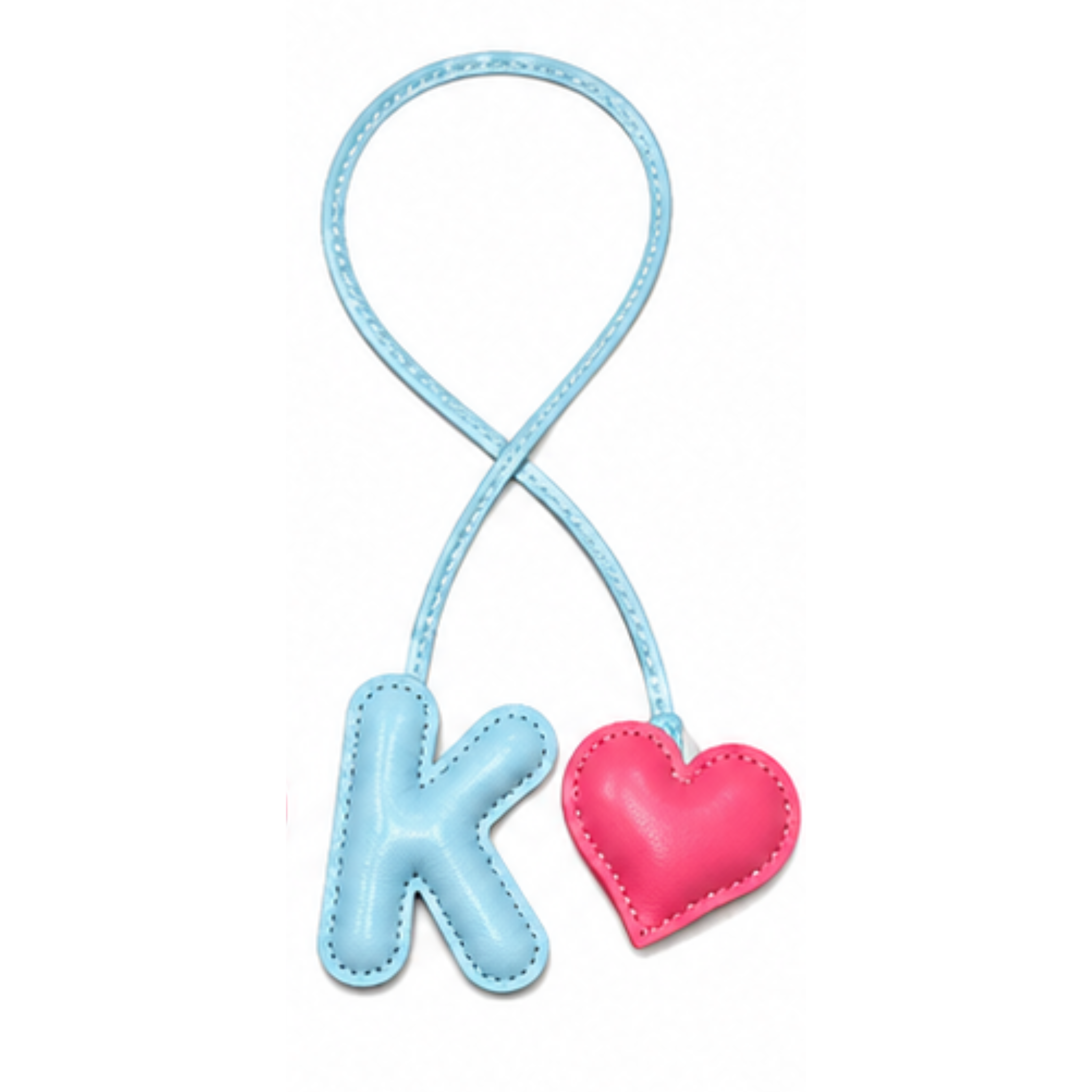 Initial w/ Heart Bag Charms