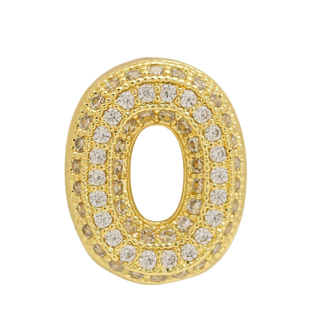 Private label slider initial charm for watch bracelet, small decorative jewelry charm with engraved letter design.