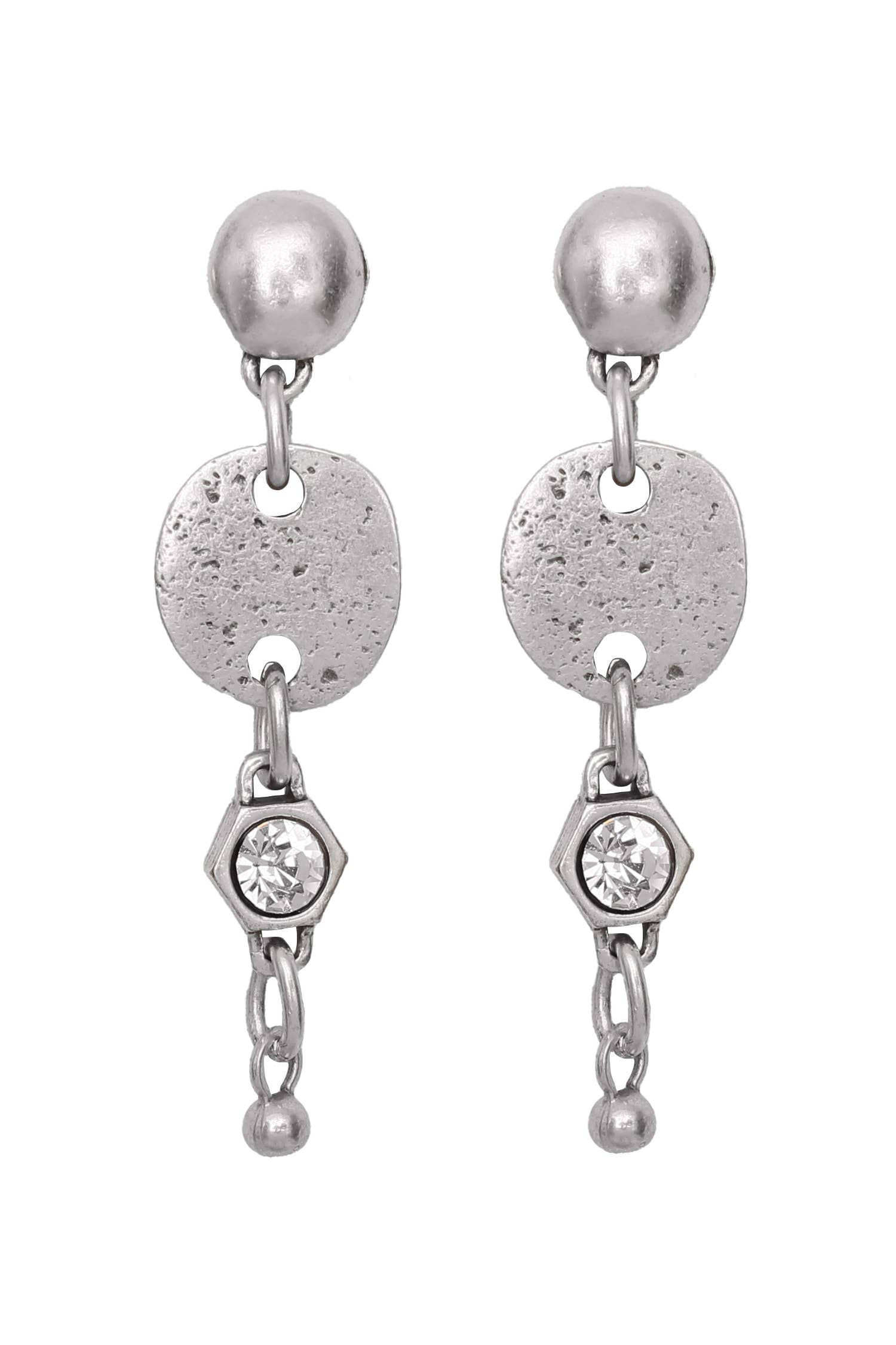 Handmade Pewter Earrings - 1819