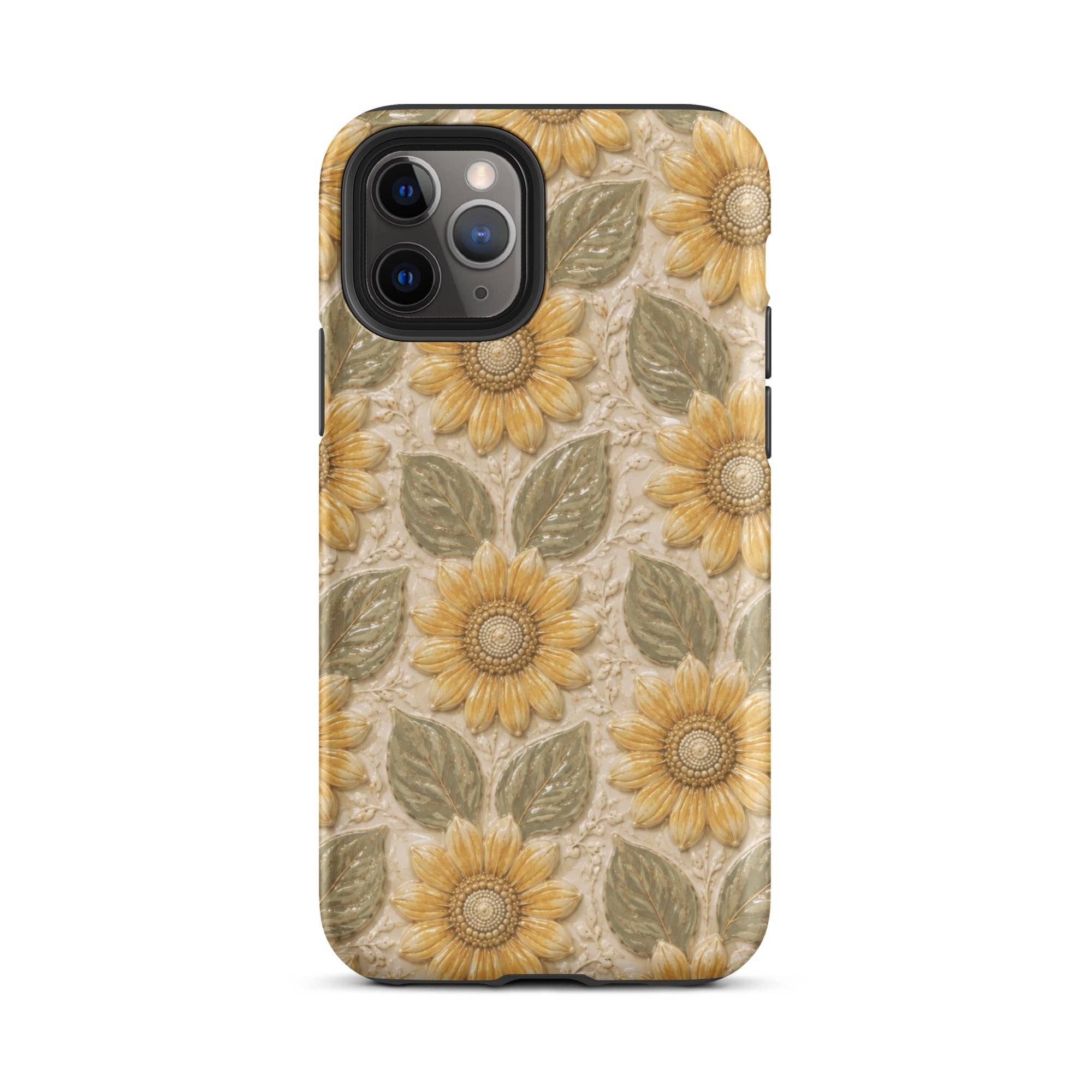 Green Tan Honey Flowers iPhone Case - Lets Bag it x Kiaras Creative