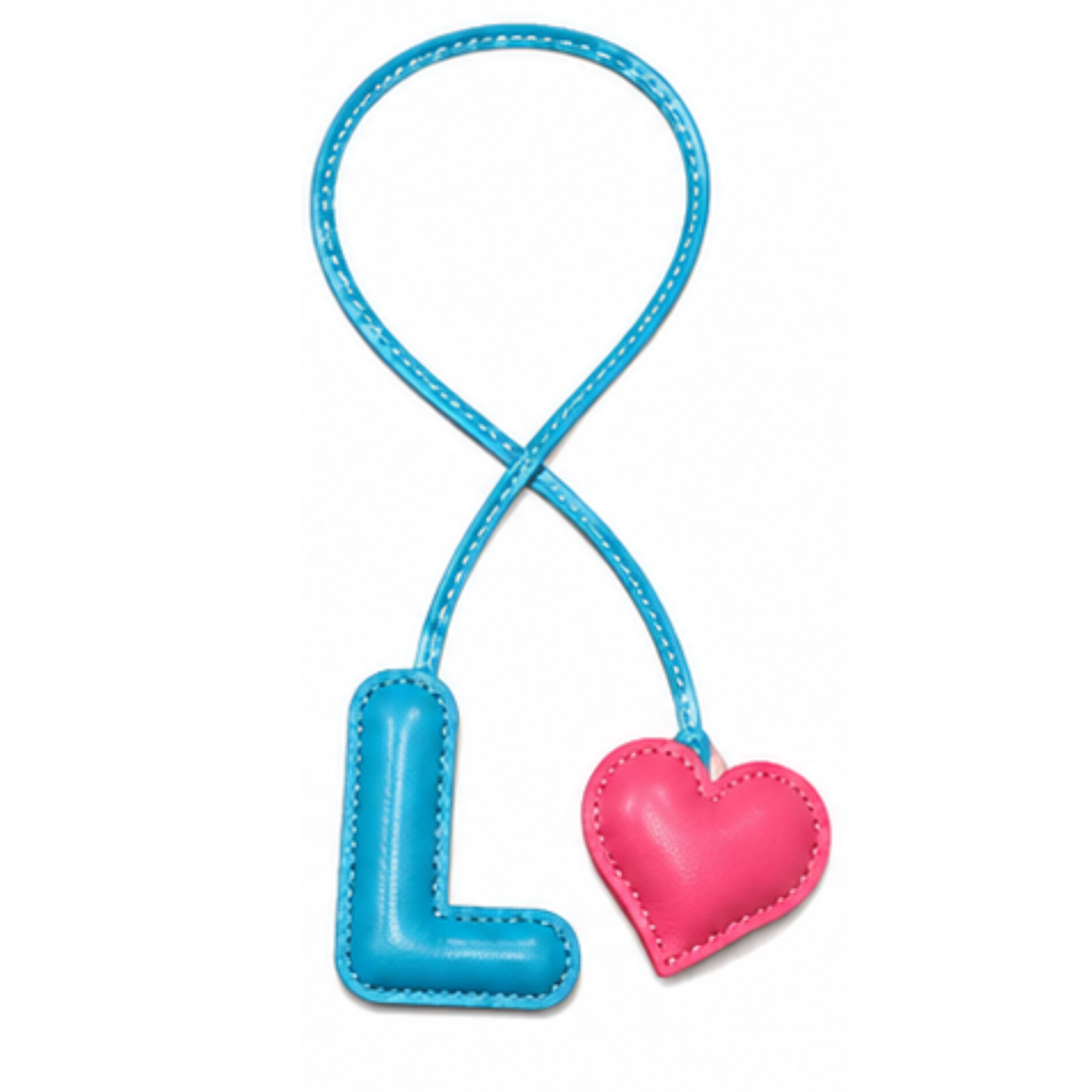 Initial w/ Heart Bag Charms