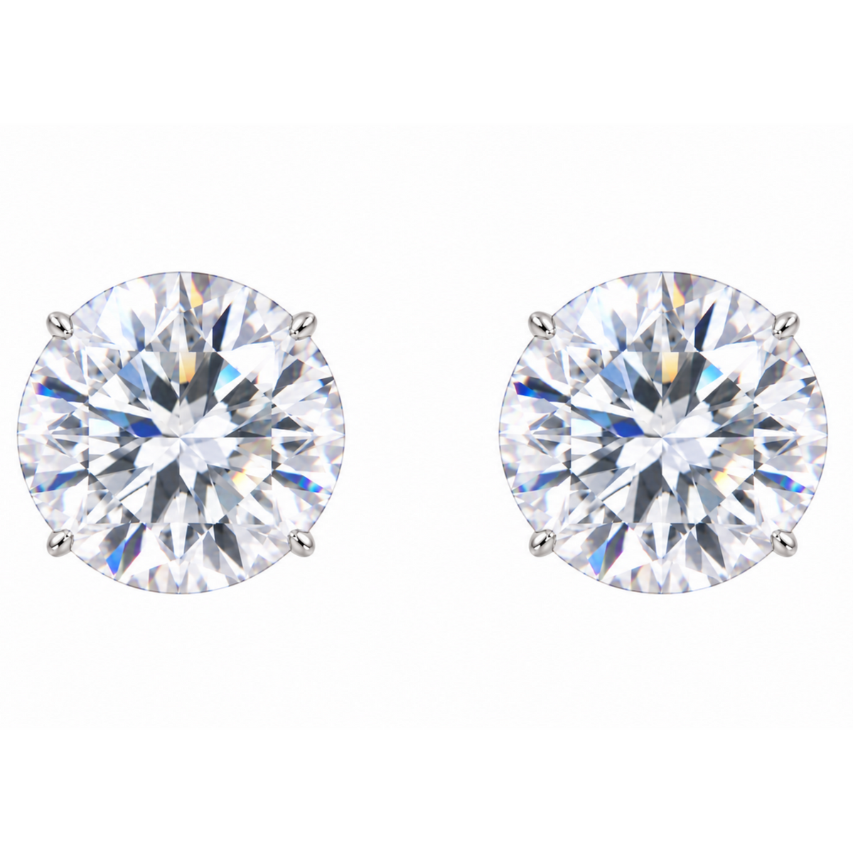 Simple round sterling silver studs, 8mm earring pair һөкүмити