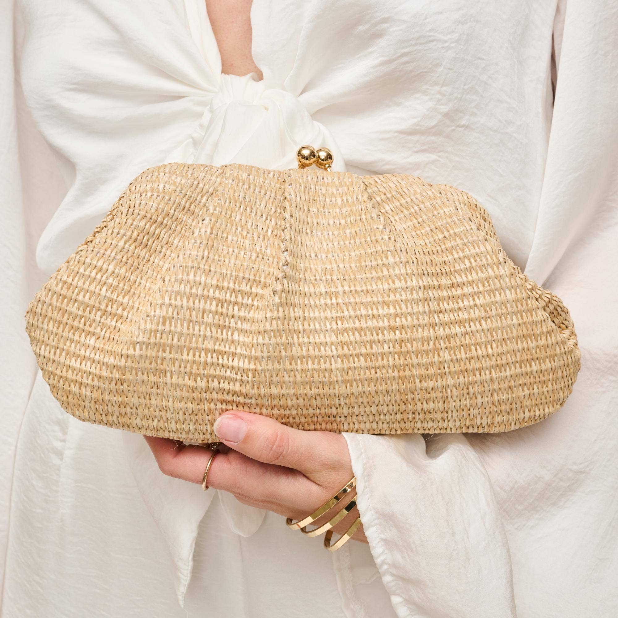 Triana Straw Frame Clutch - Let's Bag It