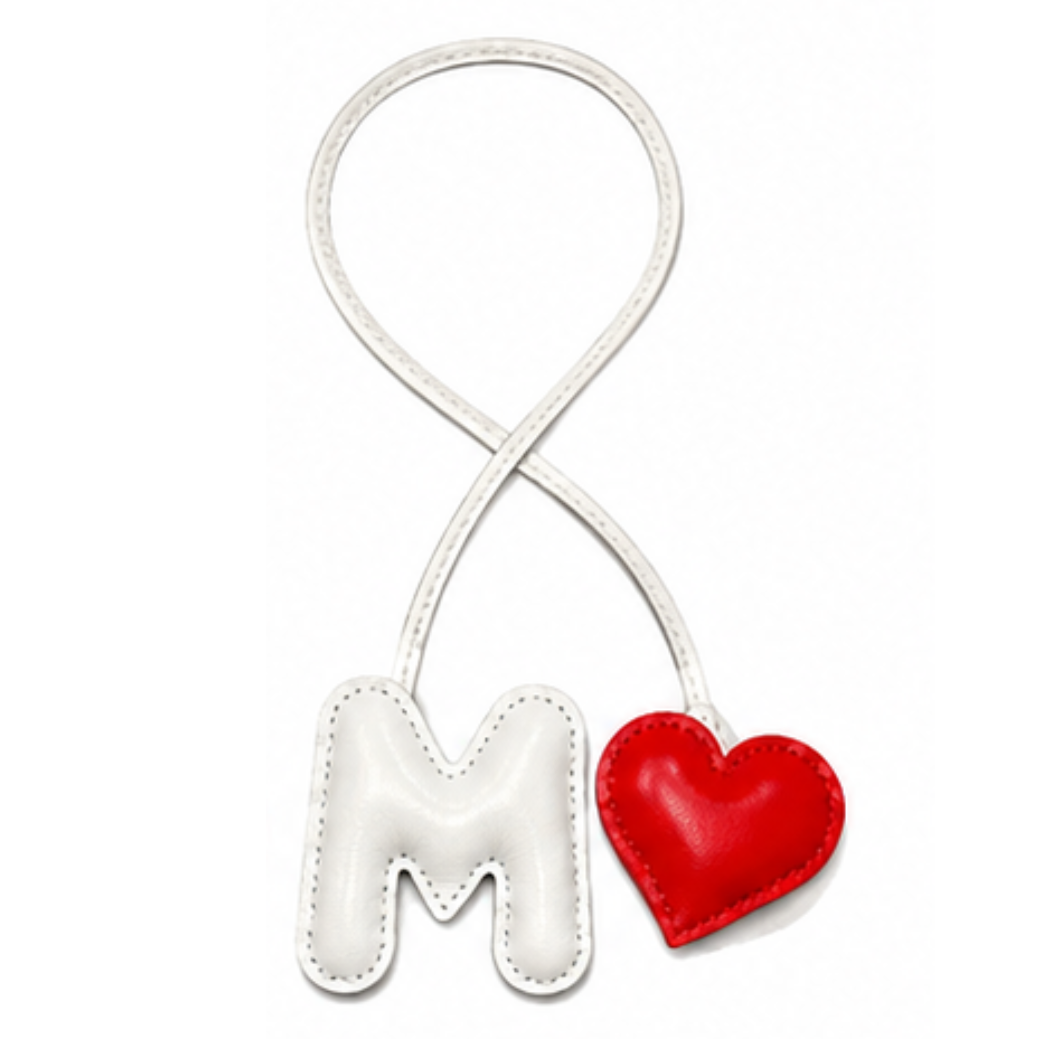 Initial w/ Heart Bag Charms