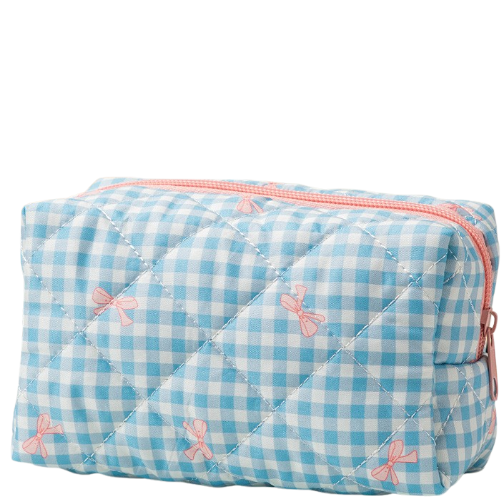 Floral Quilted Cotton Cosmetic Pouch